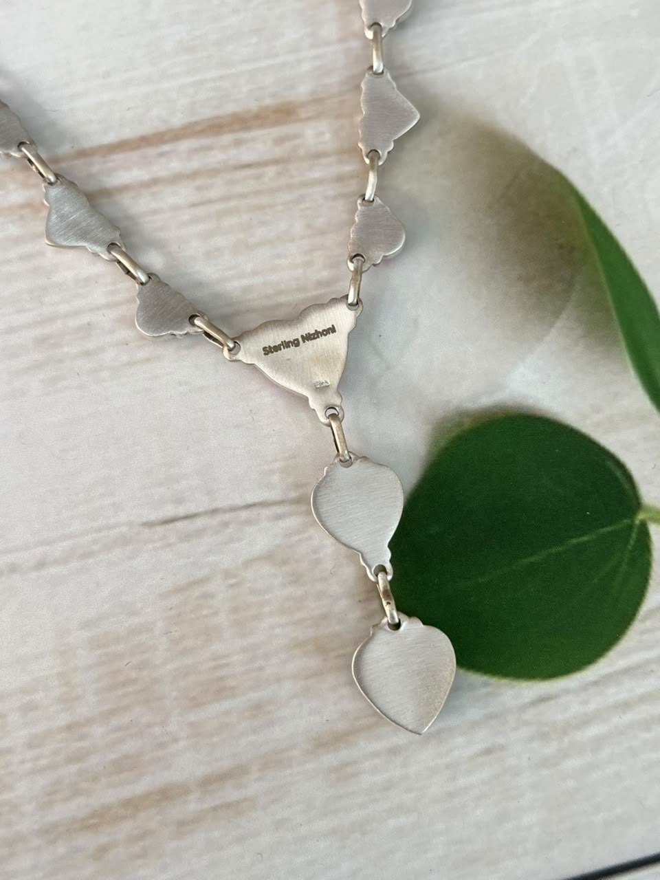 Handmade Sterling Silver Cotton Candy Heart Collection: Necklace Signed Nizhoni (4)