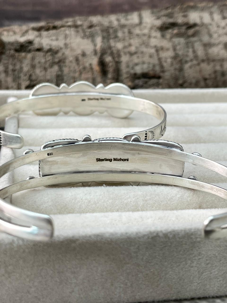 Handmade Sterling Silver Cotton Candy Cuff Bracelet "Signed Nizhoni"