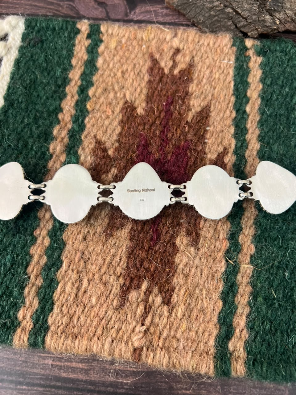 Handmade Sterling Silver Blackjack Turquoise Collection: Choker Necklace Signed Nizhoni