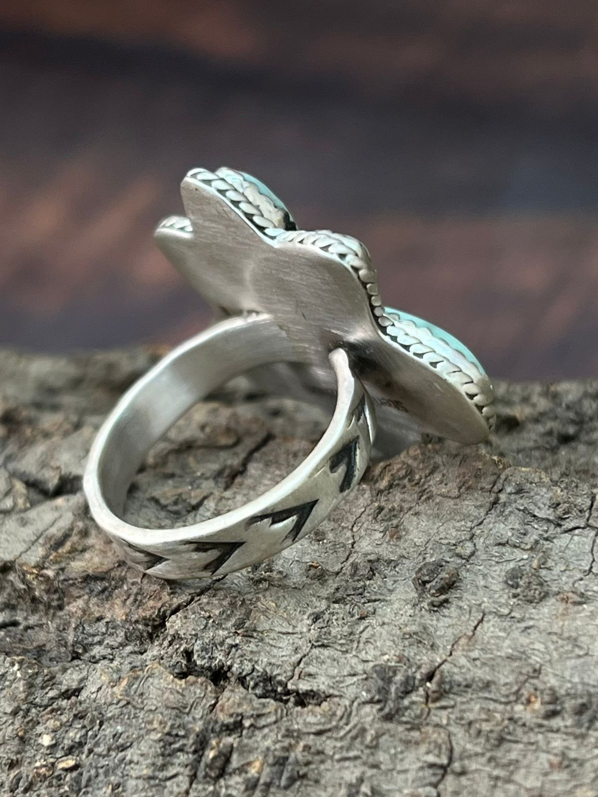 Handmade Sterling Silver Paloma Adjustable Ring "Signed Nizhoni"