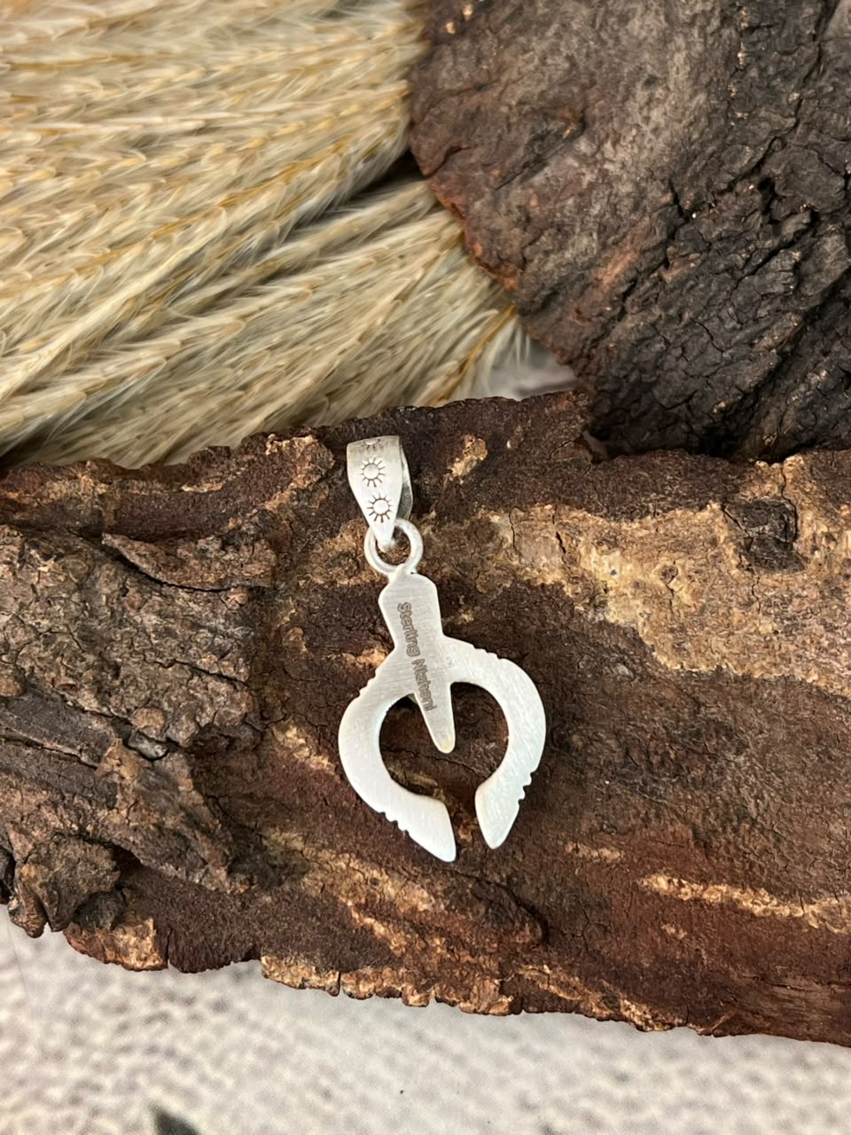 Handmade Sterling Silver Naja Pendant Signed Nizhoni