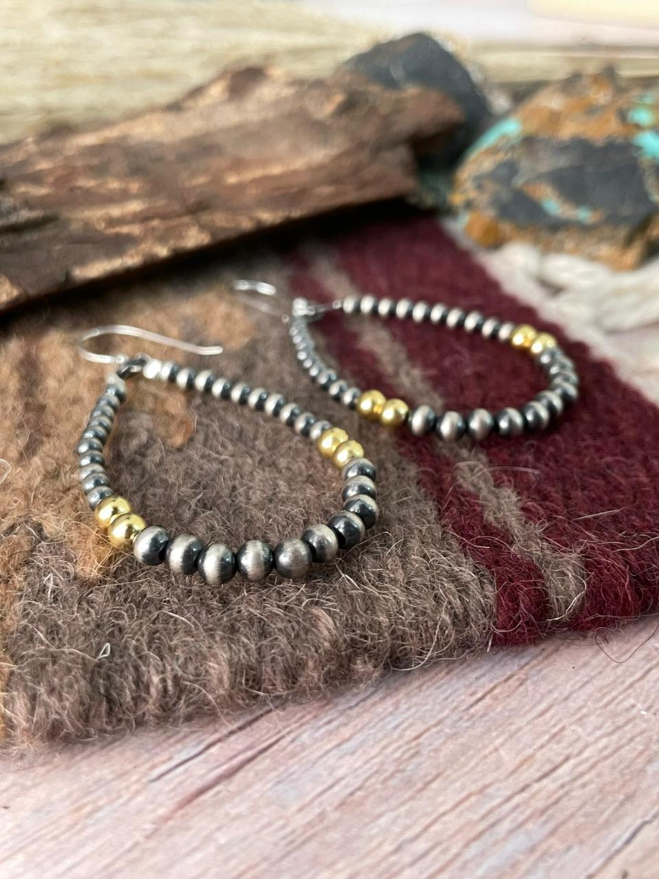 Handmade Sterling Silver Hook Dangle Earrings