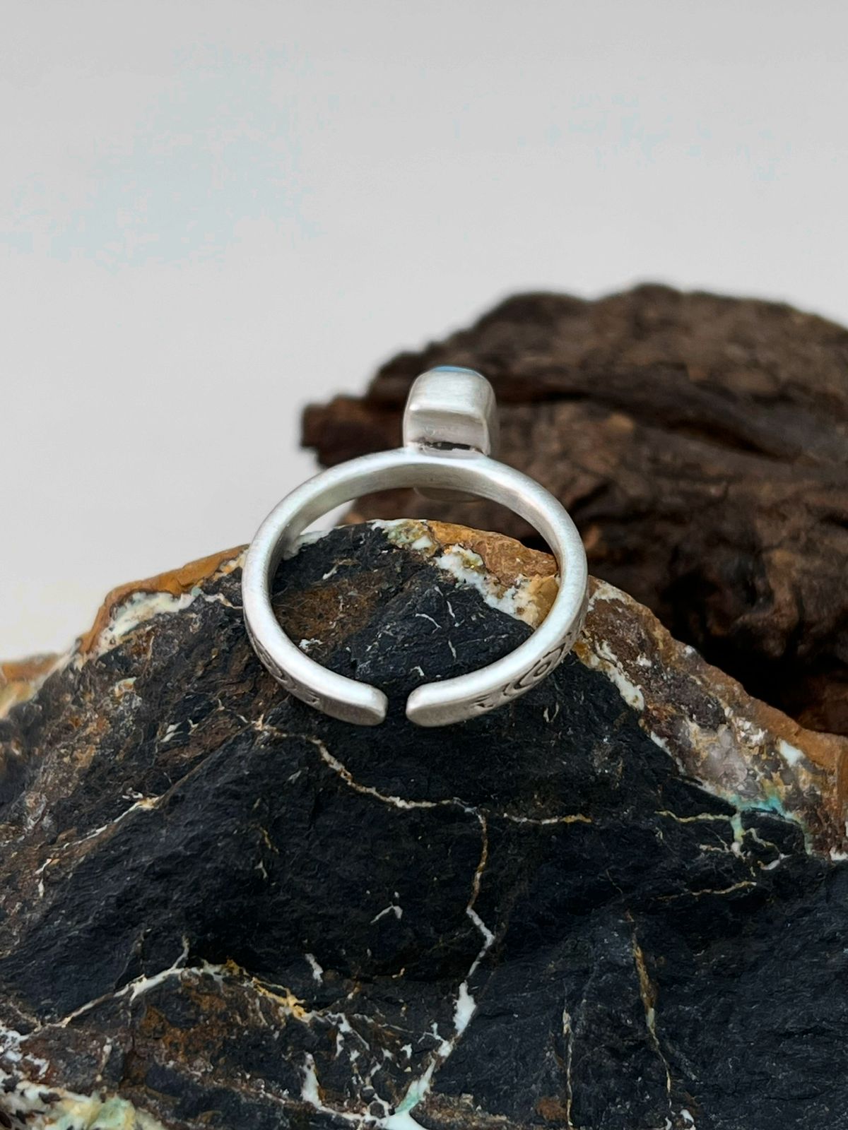 Handmade Sterling Silver Golden Hills Turquoise Adjustable Ring "Signed Nizhoni"