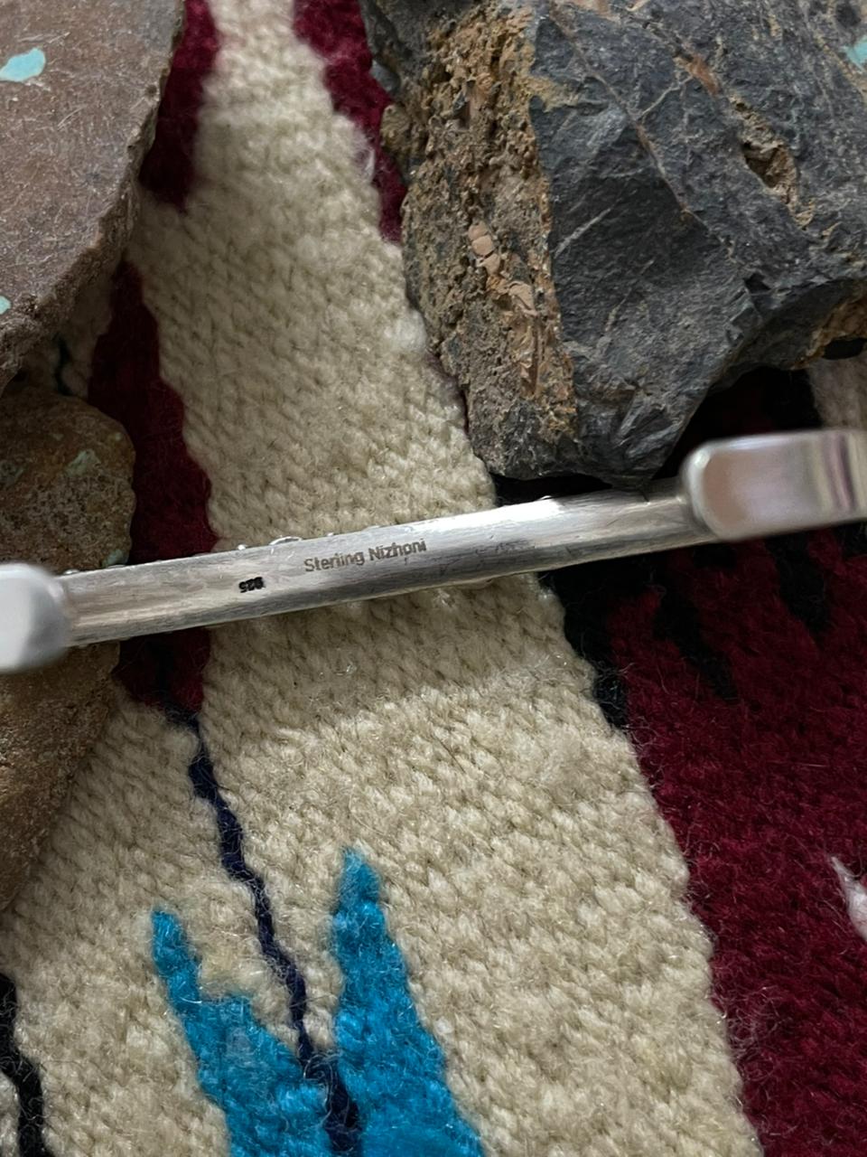 Handmade Sterling Silver Cotton Candy Cuff Bracelet "Signed Nizhoni"