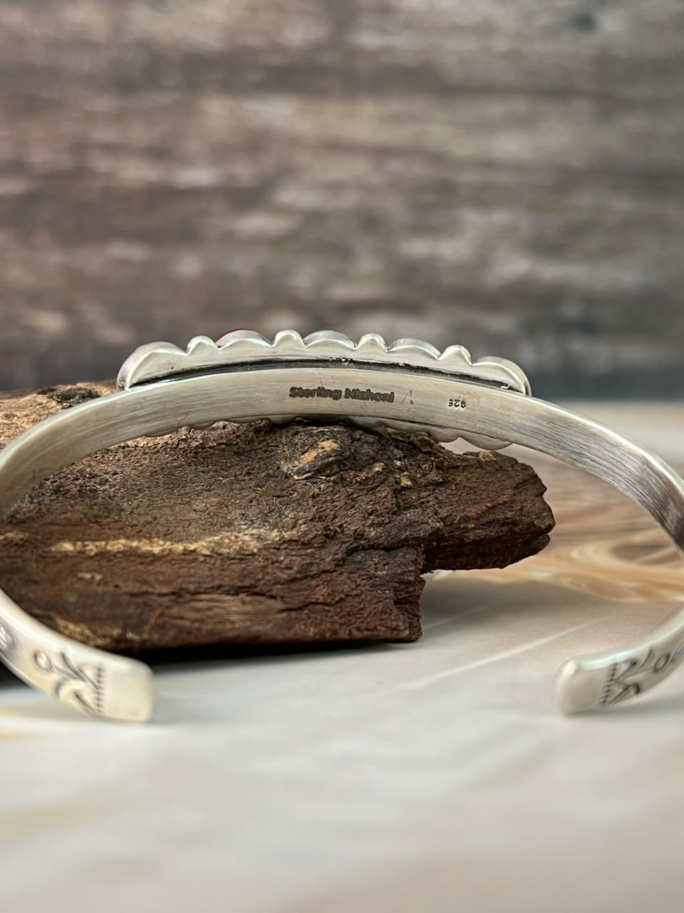 Handmade Sterling Silver Christmas Dahlia Collection: Cuff Bracelet Signed Nizhoni