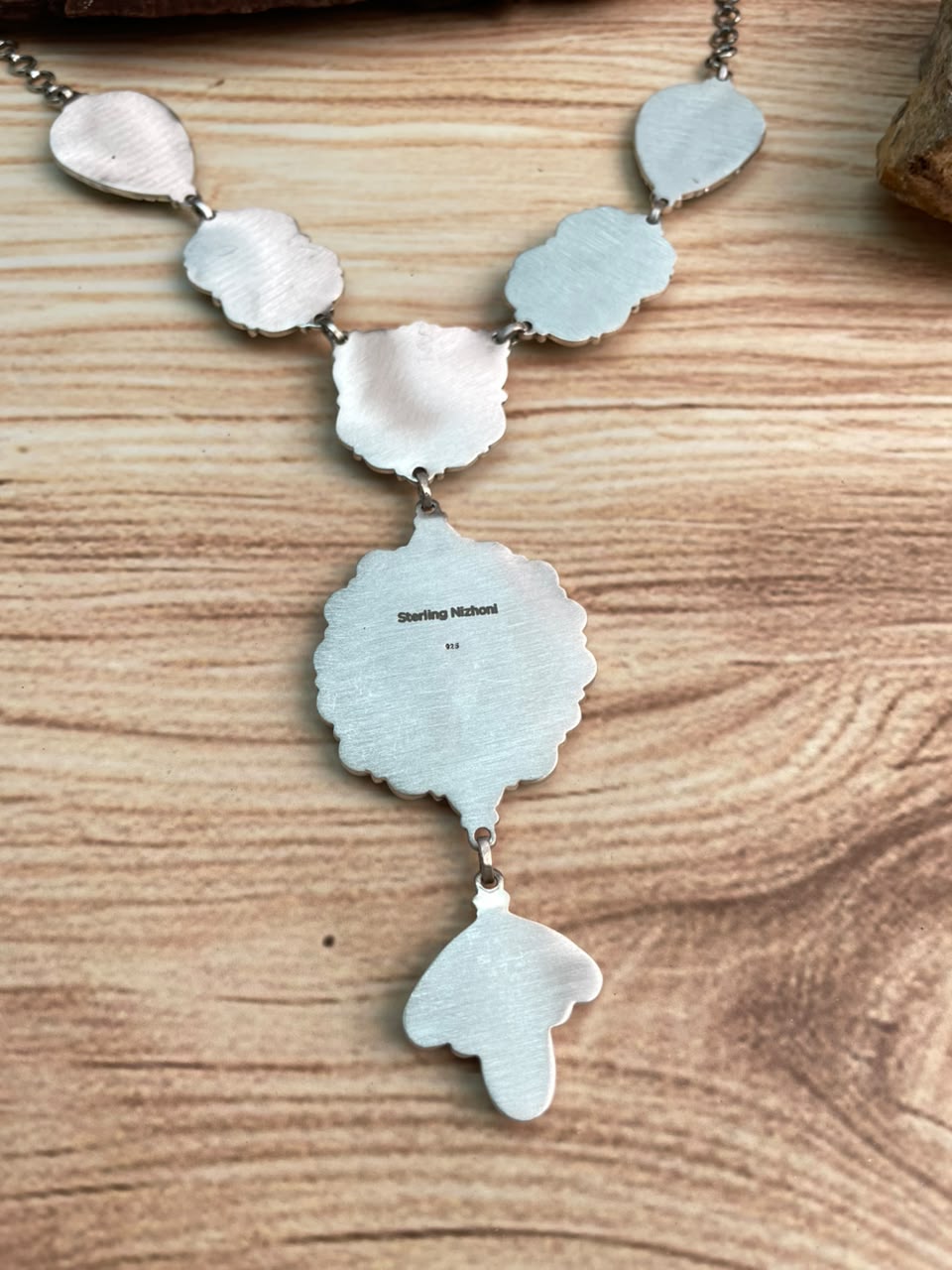Handmade Sterling Silver Royston Turquoise Necklace Signed Nizhoni