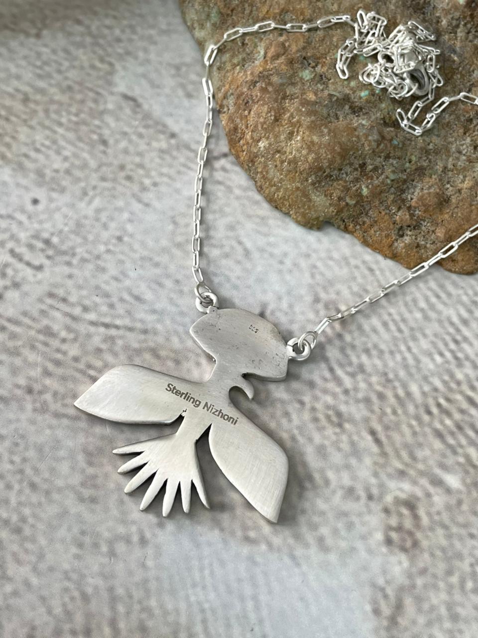 Handmade Sterling Silver Necklace "Signed Nizhoni"