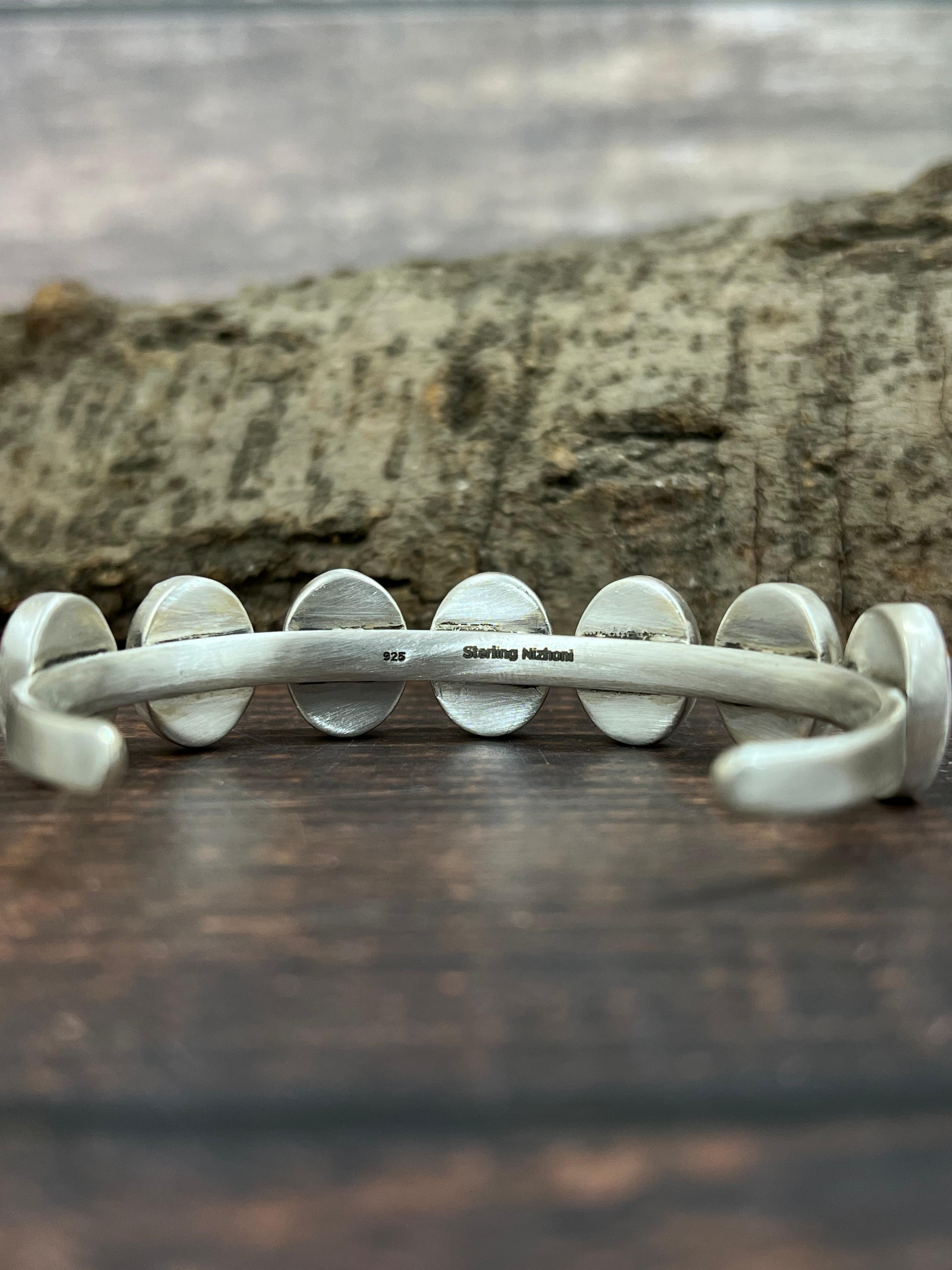 Handmade Sterling Silver Pink Dream Bracelet with Signed Nizhoni (2)