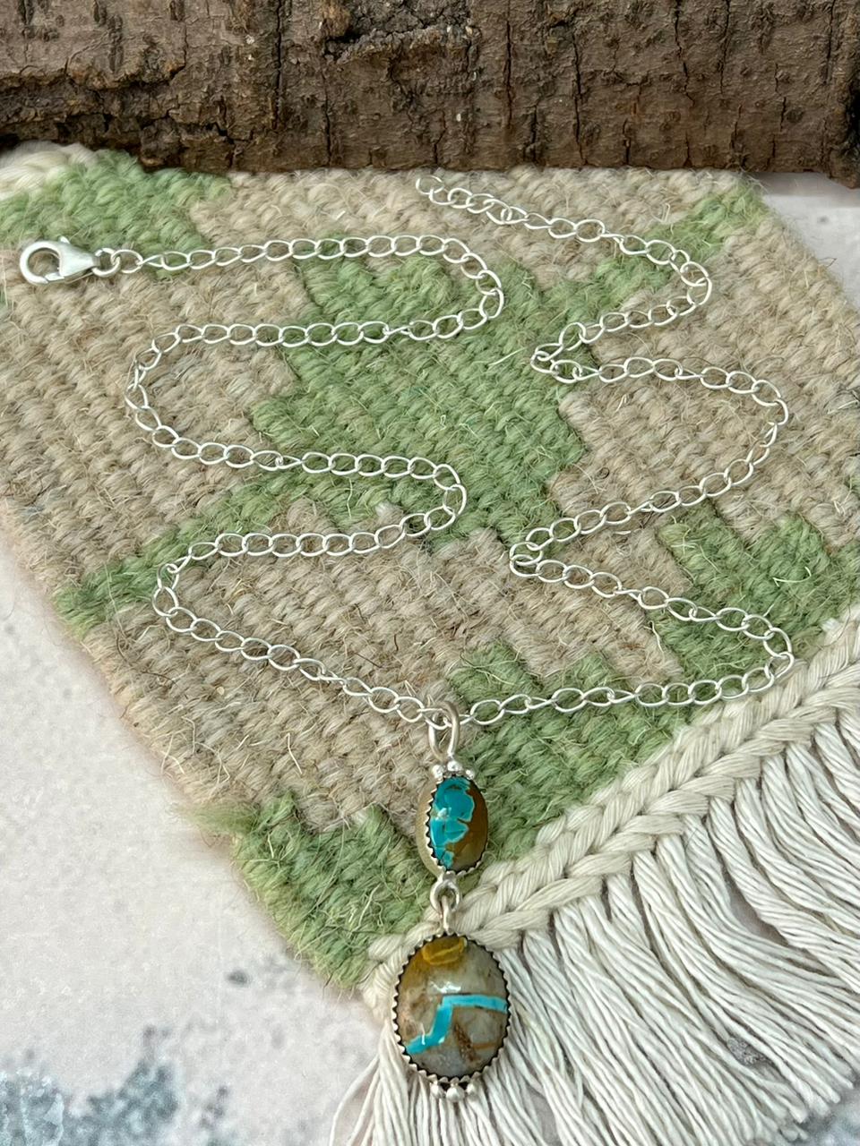 Handmade Sterling Silver Royston Ribbon Necklace "Signed Nizhoni"