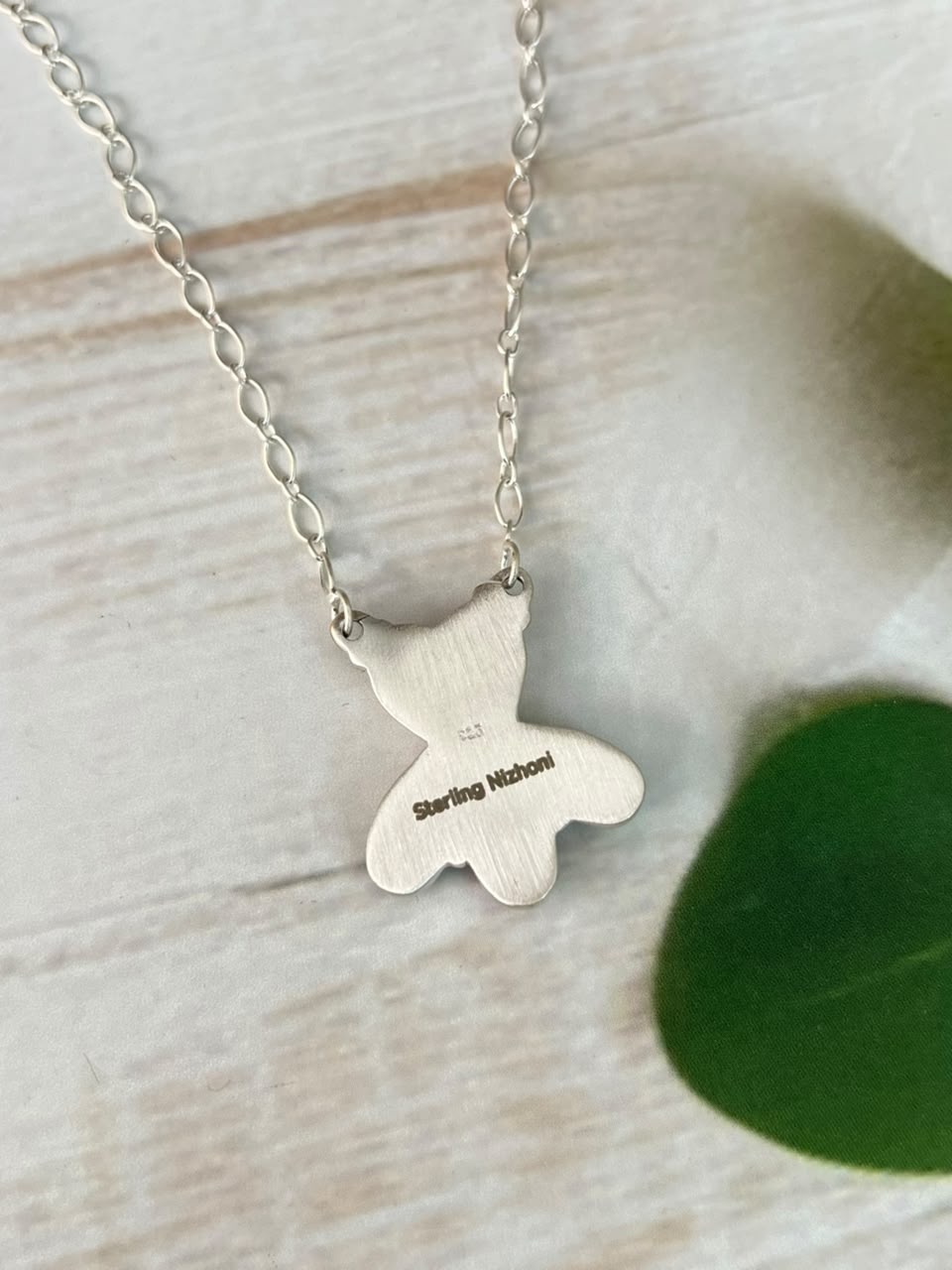 Handmade Sterling Silver Cotton Candy Heart Collection: Necklace Signed Nizhoni