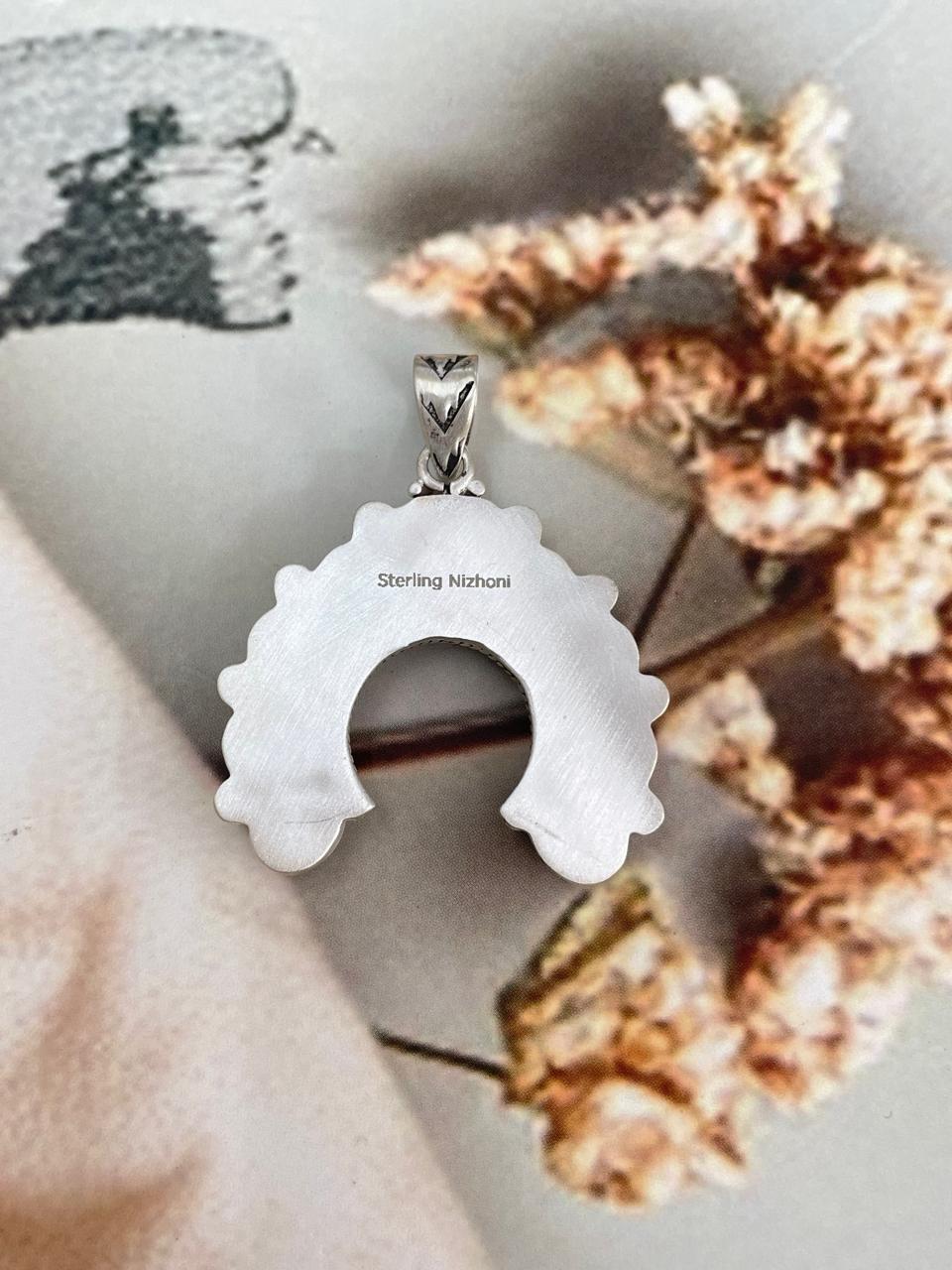 Handmade Sterling Silver Lapis Naja Pendant "Signed Nizhoni"