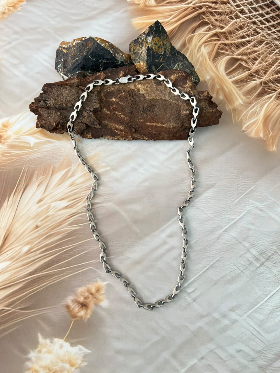 Handmade Sterling Silver Necklace Signed Nizhoni
