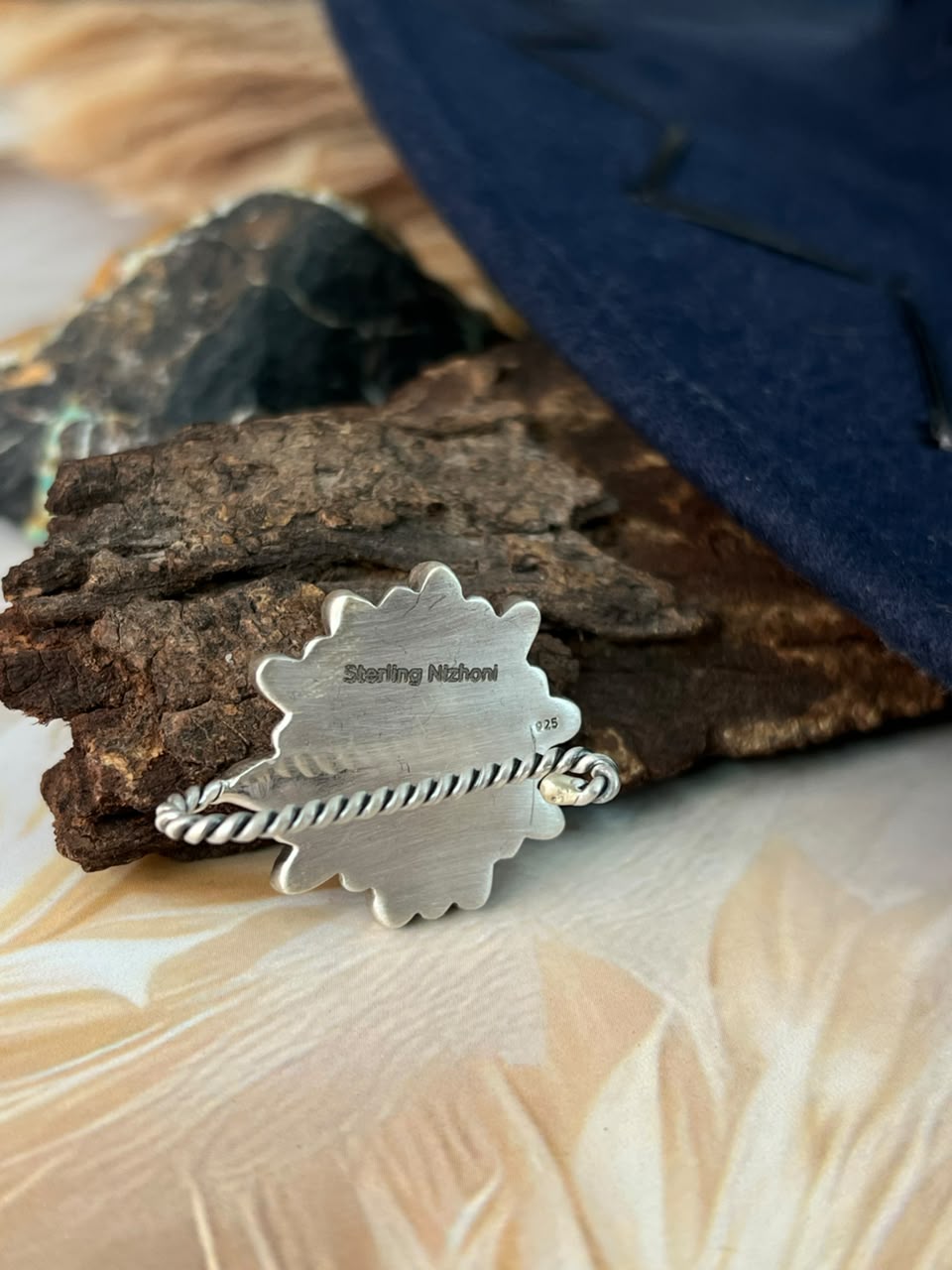 Handmade Sterling Silver Cotton Candy Hat Pin Signed Nizhoni