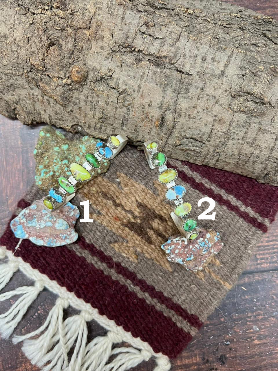 Handmade Sterling Silver Palomino with Golden Hills and Sonoran Turquoise Bracelet "Signed Nizhoni"