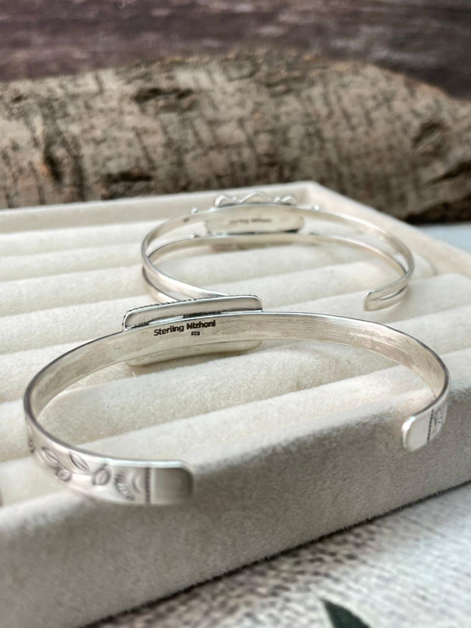 Handmade Sterling Silver Cotton Candy Cuff Bracelet "Signed Nizhoni"