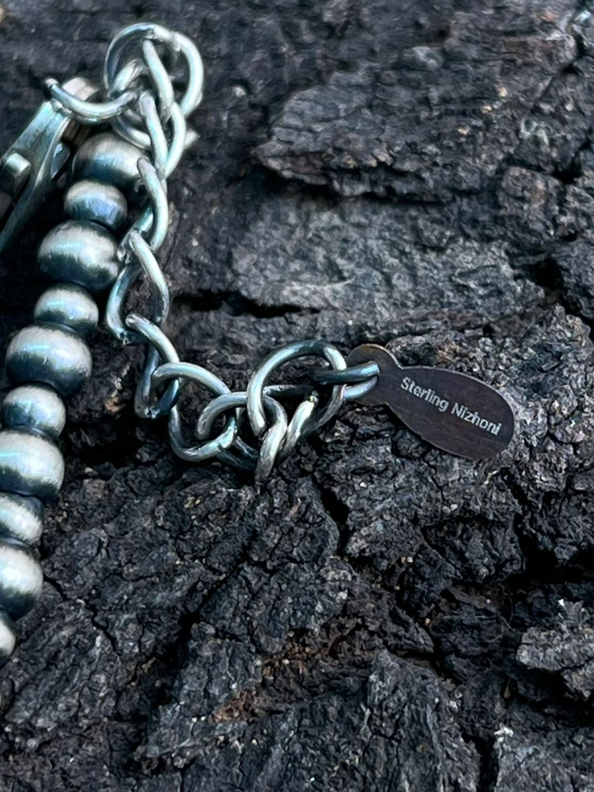 Handmade Sterling Silver Beaded Cotton Candy Necklace "Signed Nizhoni"