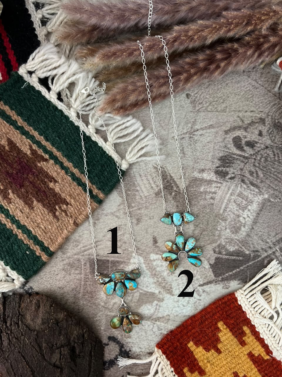 Handmade Sterling Silver Royston Turquoise Necklace Signed Nizhoni