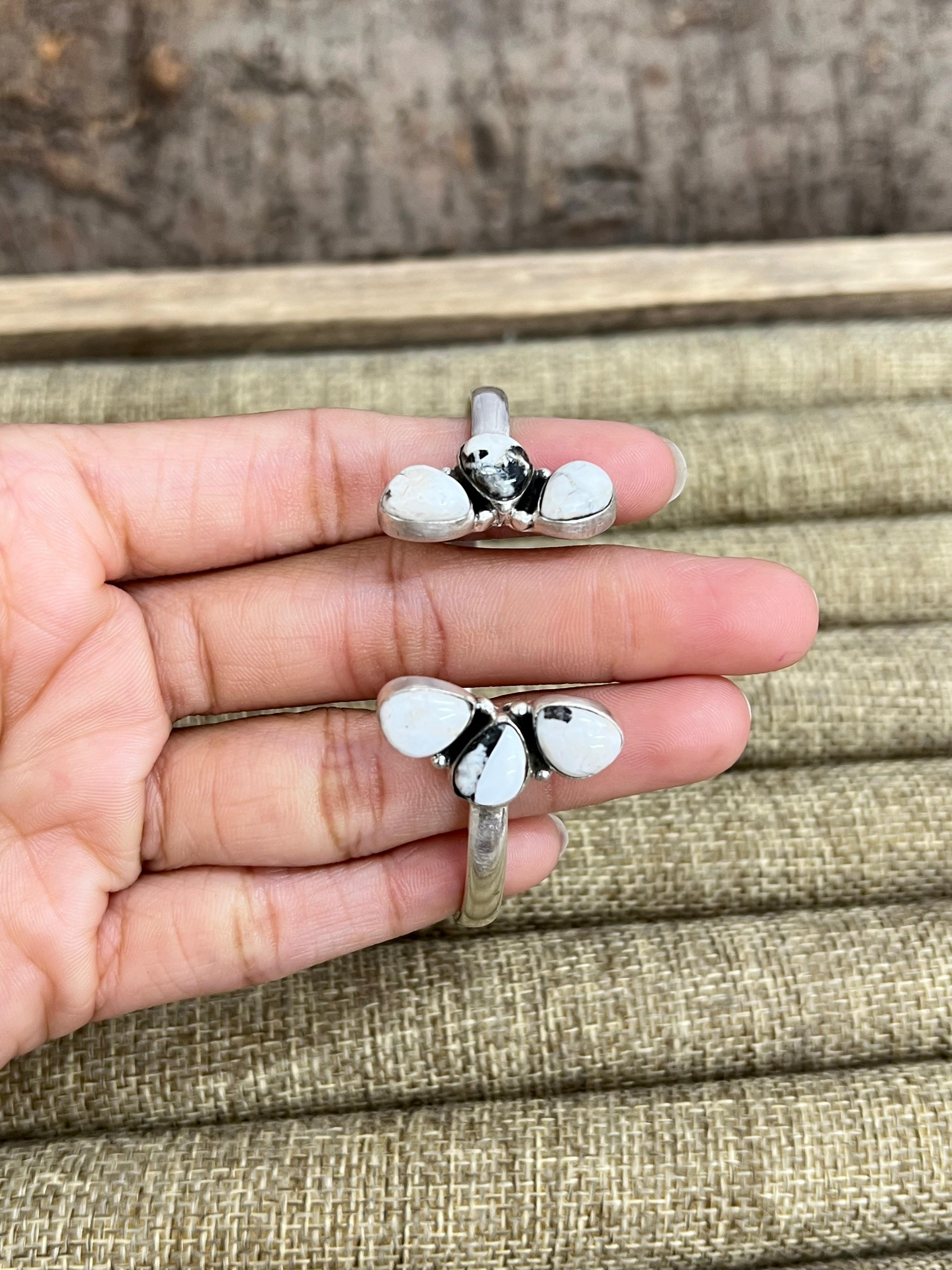 Handmade Sterling Silver Multi Stones Bracelet with Signed Nizhoni