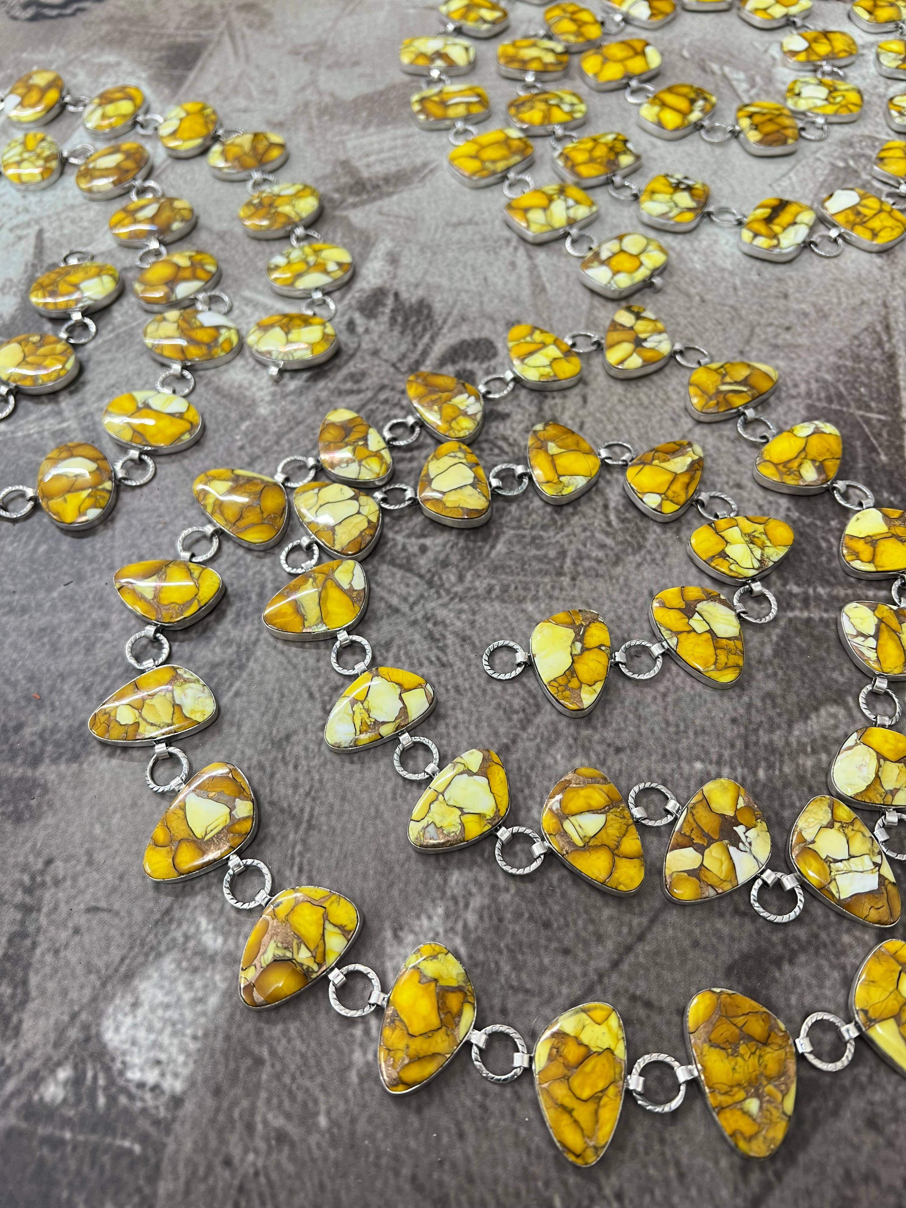 Handmade Sterling Silver Honey Dahlia Belt with Signed Nizhoni