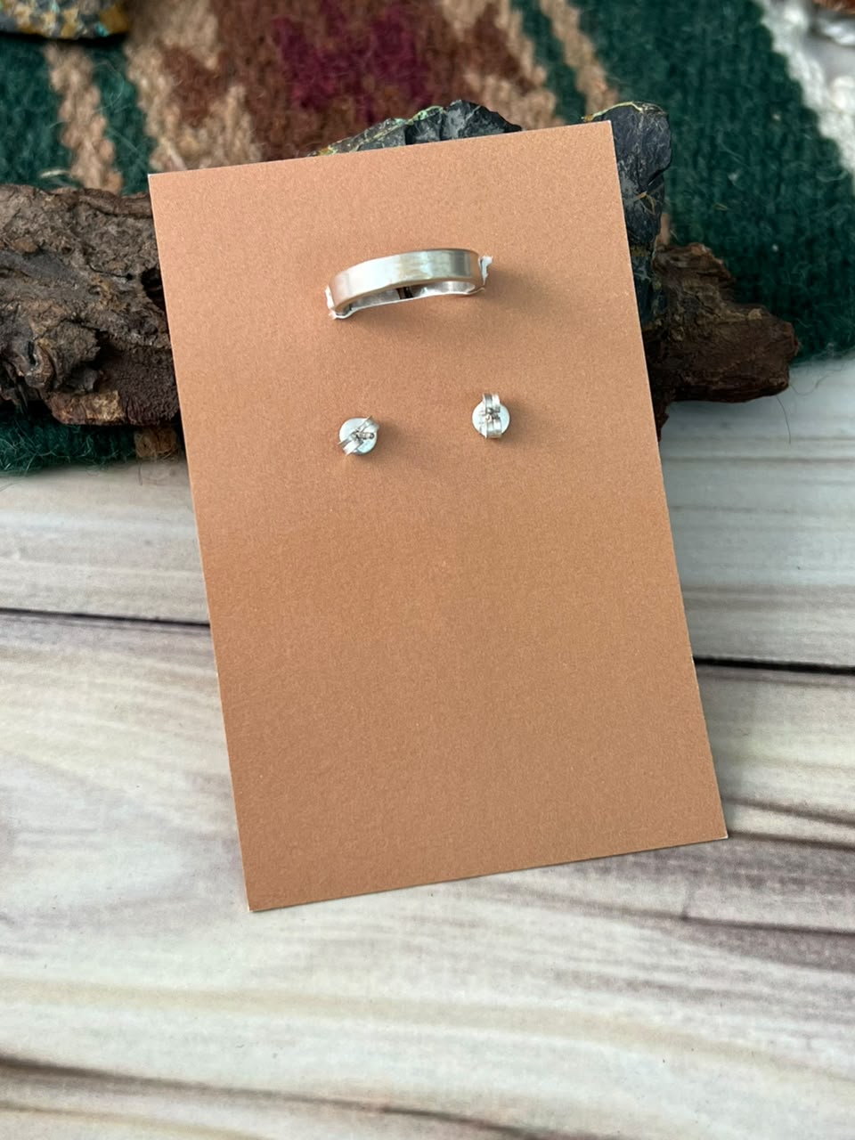 Handmade Sterling Silver Cotton Candy Ring Earrings and Pendant Card Set (2)