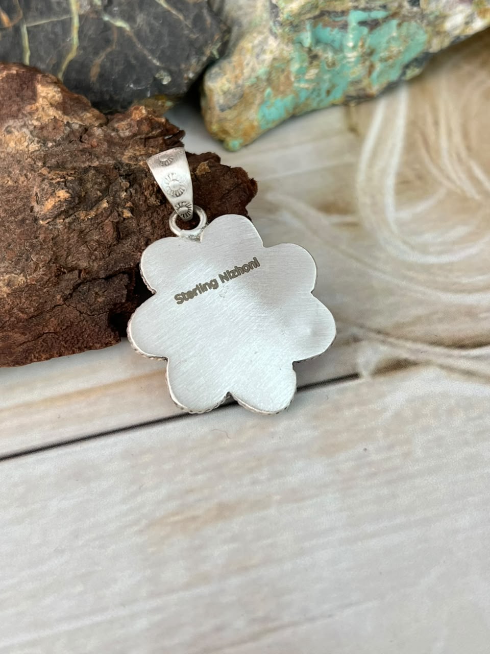 Handmade Sterling Silver Cotton Candy Pendant Signed Nizhoni