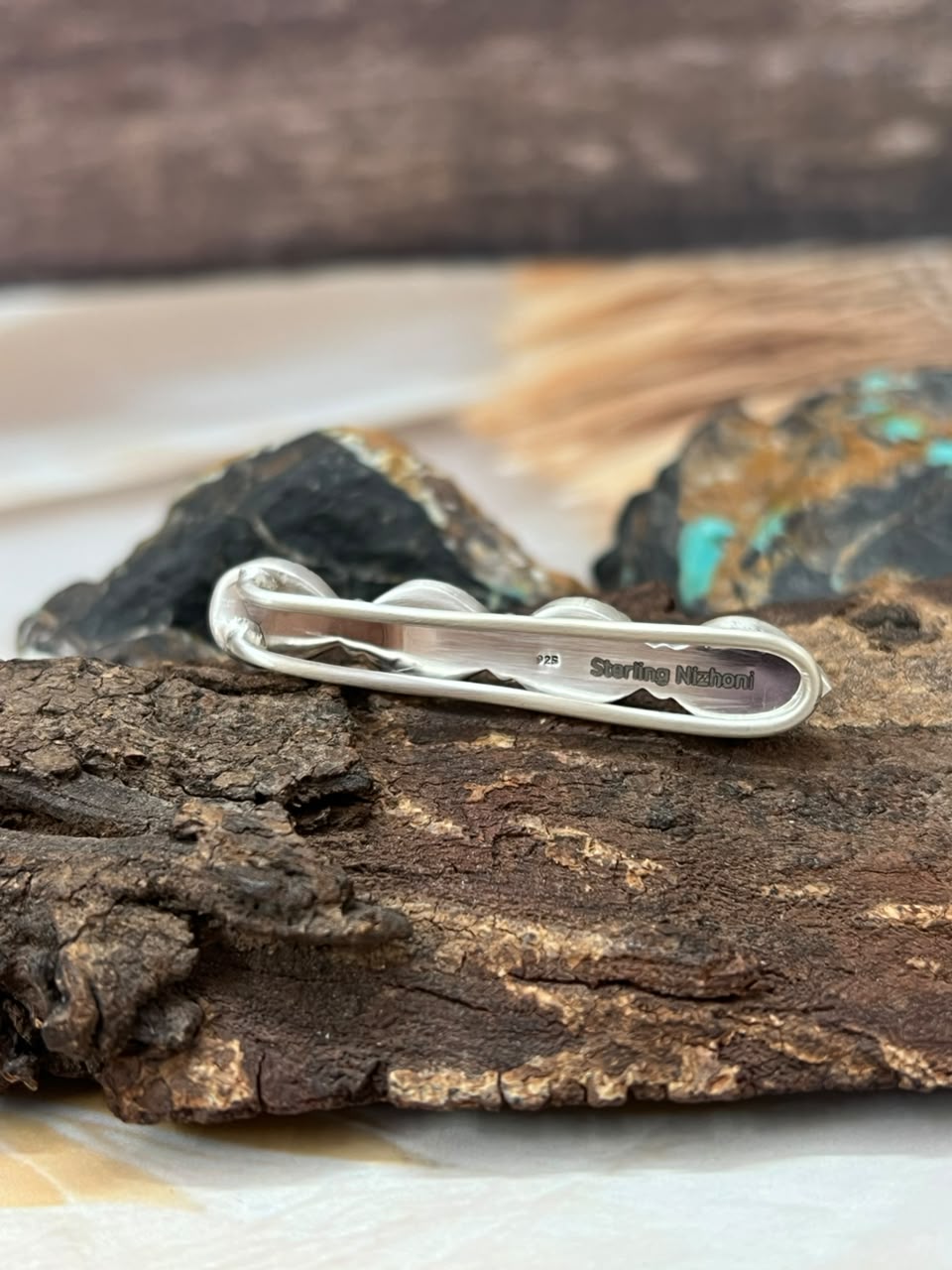 Handmade Sterling Silver Christmas Dahlia Collection: Purse Key Clip Signed Nizhoni