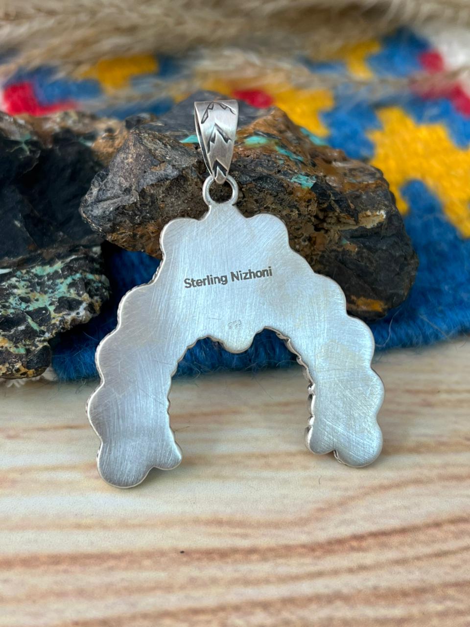 Handmade Sterling Silver Cotton Candy Pendant "Signed Nizhoni"