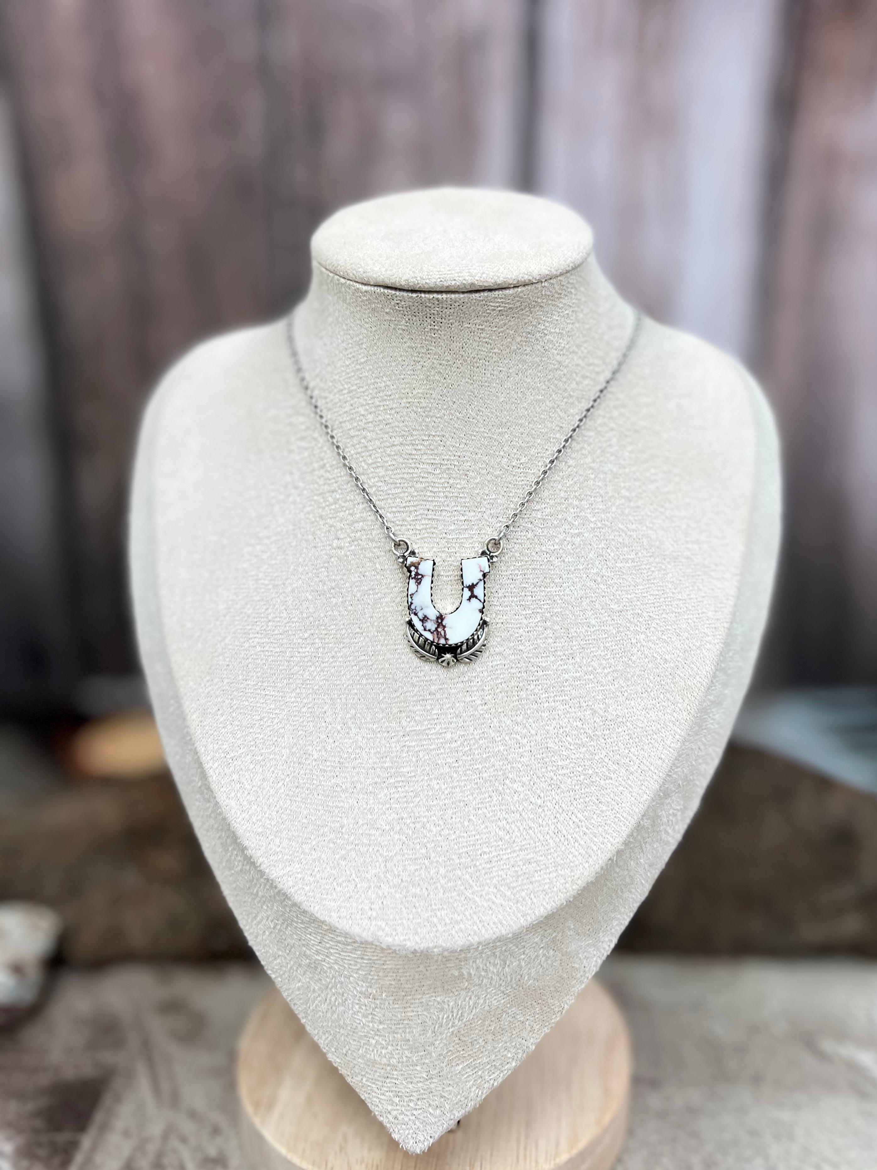 Handmade Sterling Silver Multi Stones Necklace with Signed Nizhoni