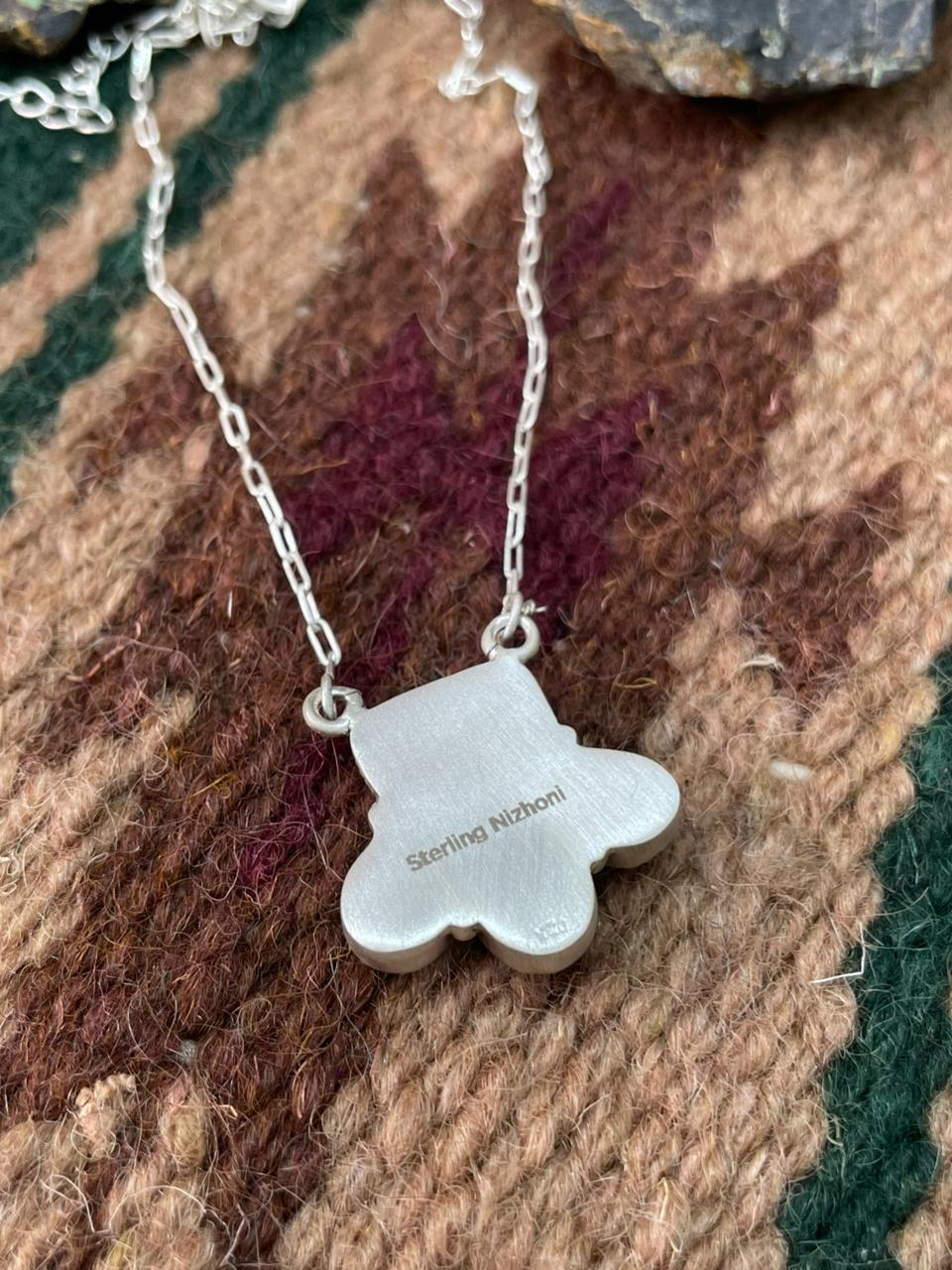 Handmade Sterling Silver Cotton Candy Necklace "Signed Nizhoni"