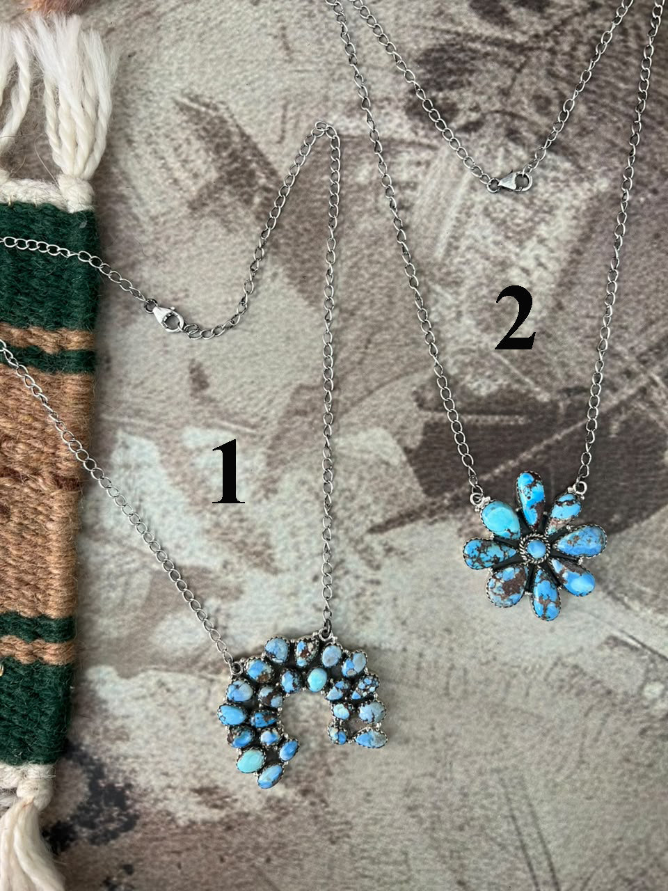 Handmade Sterling Silver Golden Hills Turquoise Necklace Signed Nizhoni