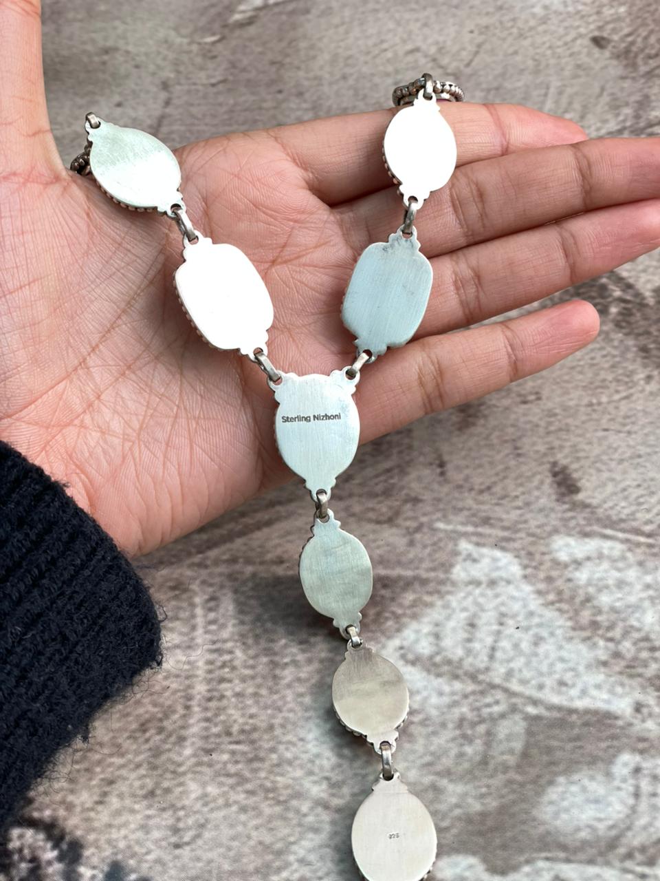 Handmade Sterling Silver Cherry Blossom Necklace "Signed Nizhoni"