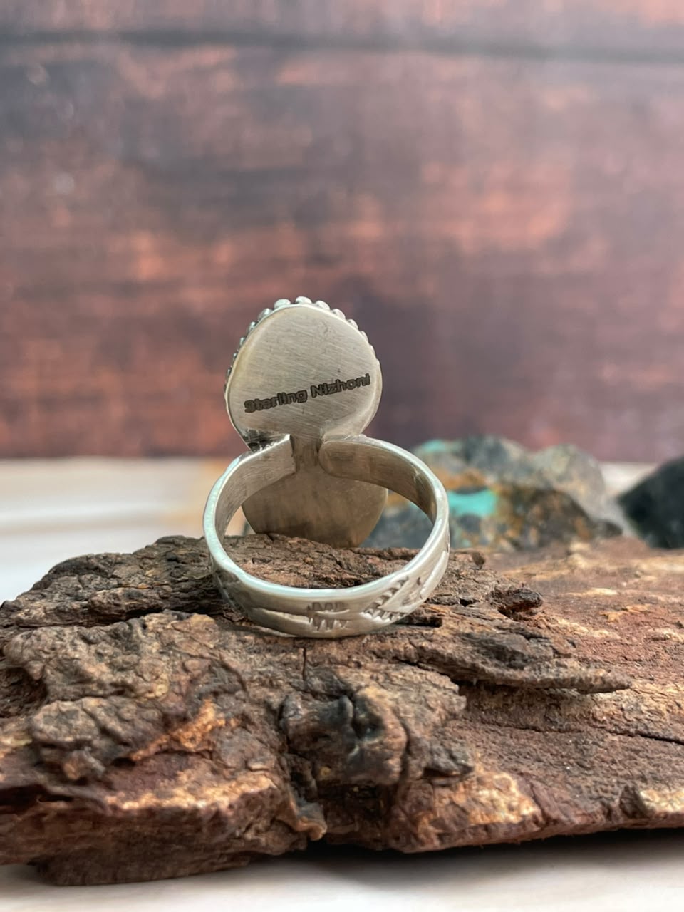 Handmade Sterling Silver Christmas Dahlia Collection: Adjustable Ring Signed Nizhoni