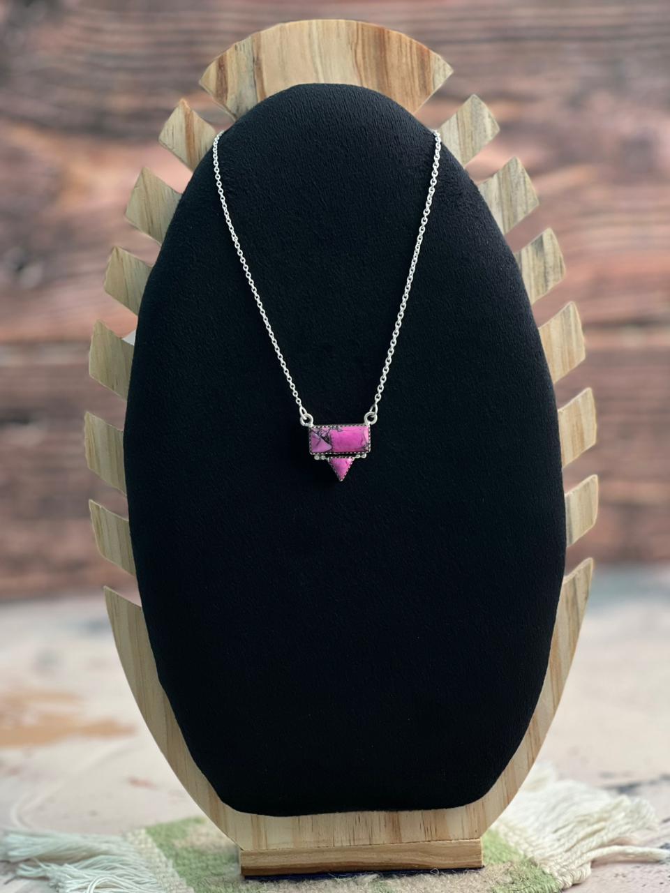 Handmade Sterling Silver Cherry Blossom Necklace "Signed Nizhoni"