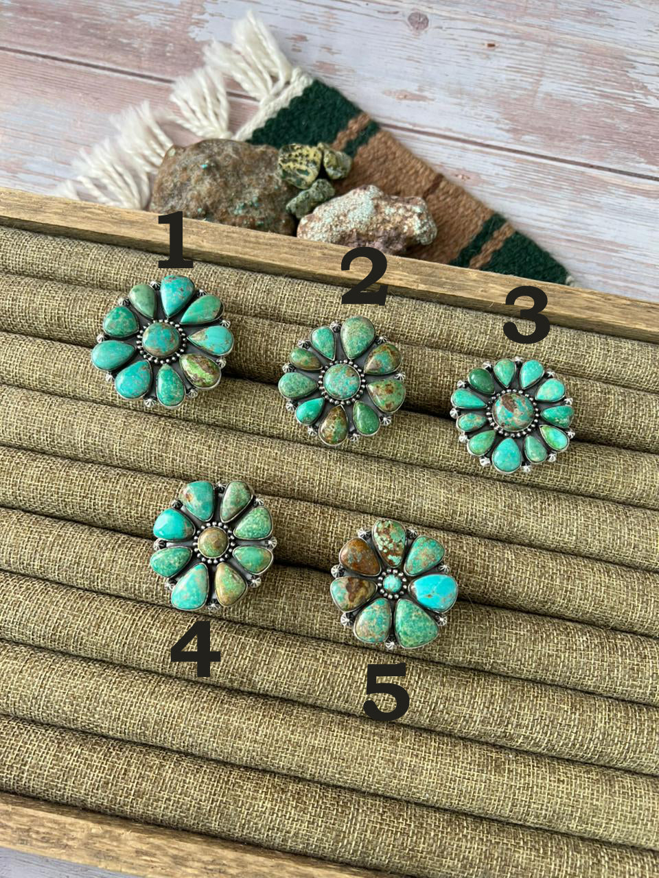 Handmade Sterling Silver Mantis Turquoise Adjustable Ring With Signed Nizhoni