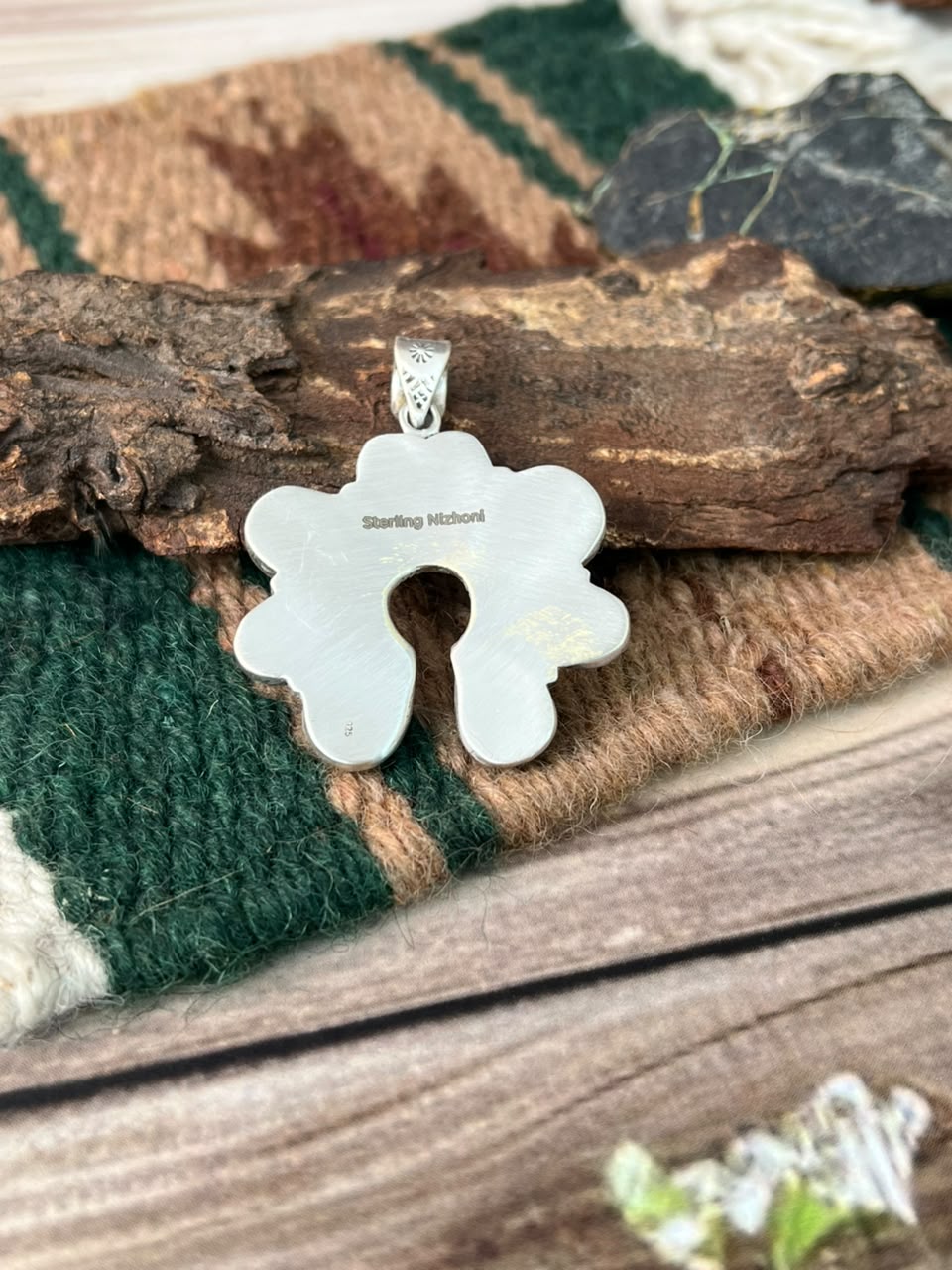 Handmade Sterling Silver Hardy Pit Naja Pendant Signed Nizhoni