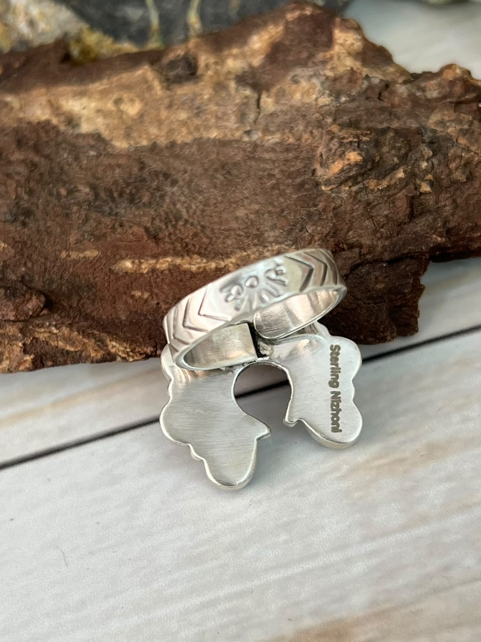 Handmade Sterling Silver Purple Dream Mojave Naja Adjustable Ring Signed Nizhoni