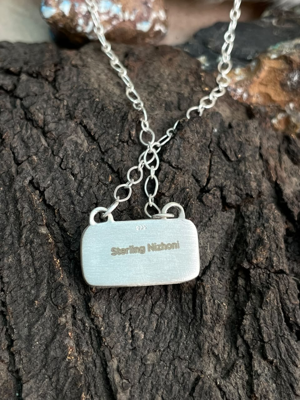 Handmade Sterling Silver Cotton Candy Necklace Signed Nizhoni