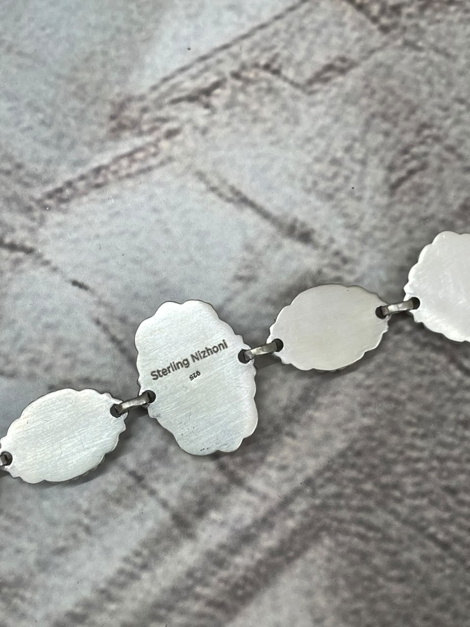 Handmade Sterling Silver Christmas Dahlia Collection: Choker Necklace Signed Nizhoni