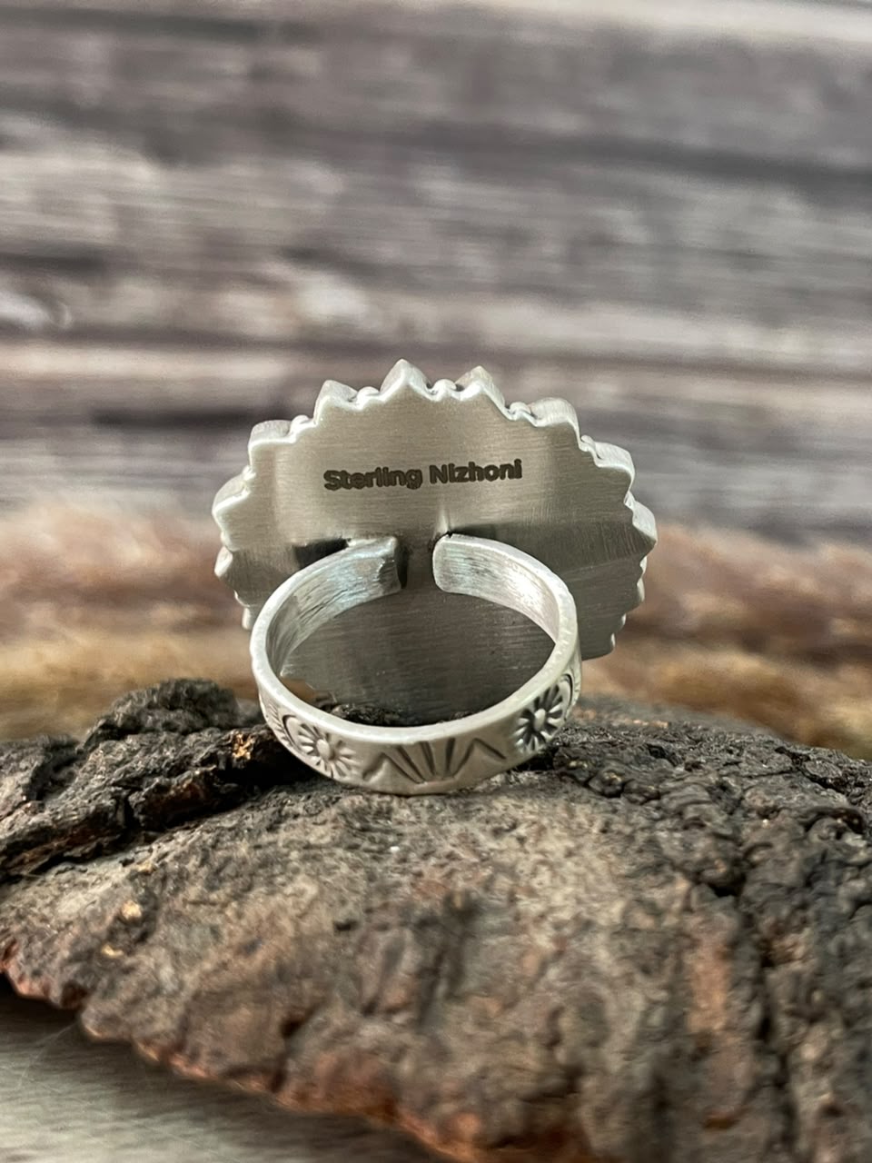 Handmade Sterling Silver Cotton Candy Adjustable Ring Signed Nizhoni (1)
