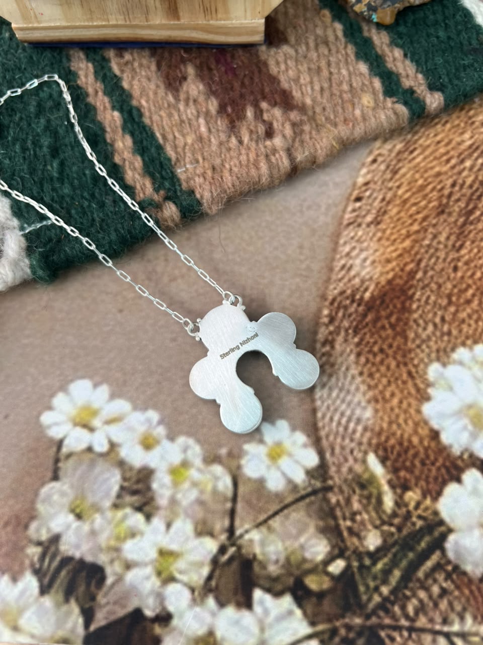 Handmade Sterling Silver Hardy Pit Collection: Naja Necklace Signed Nizhoni