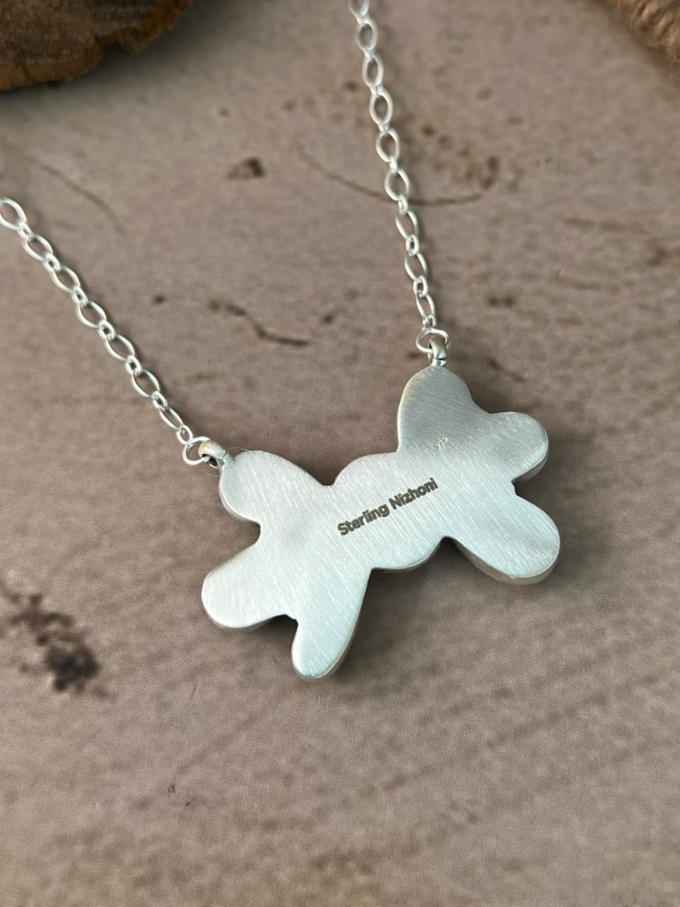 Handmade Sterling Silver Royston Turquoise Necklace Signed Nizhoni