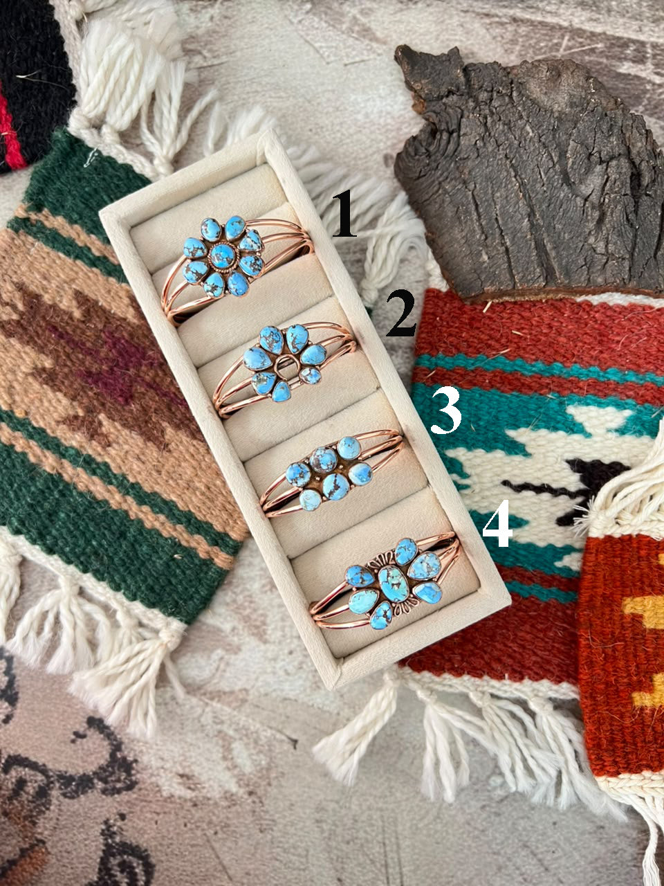 Handmade Golden Hills Turquoise Copper Collection: Cuff Bracelet