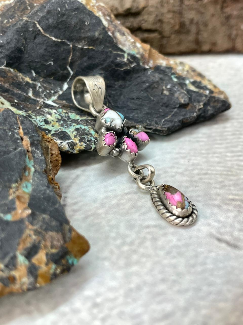 Handmade Sterling Silver Cotton Candy Pendant "Signed Nizhoni"