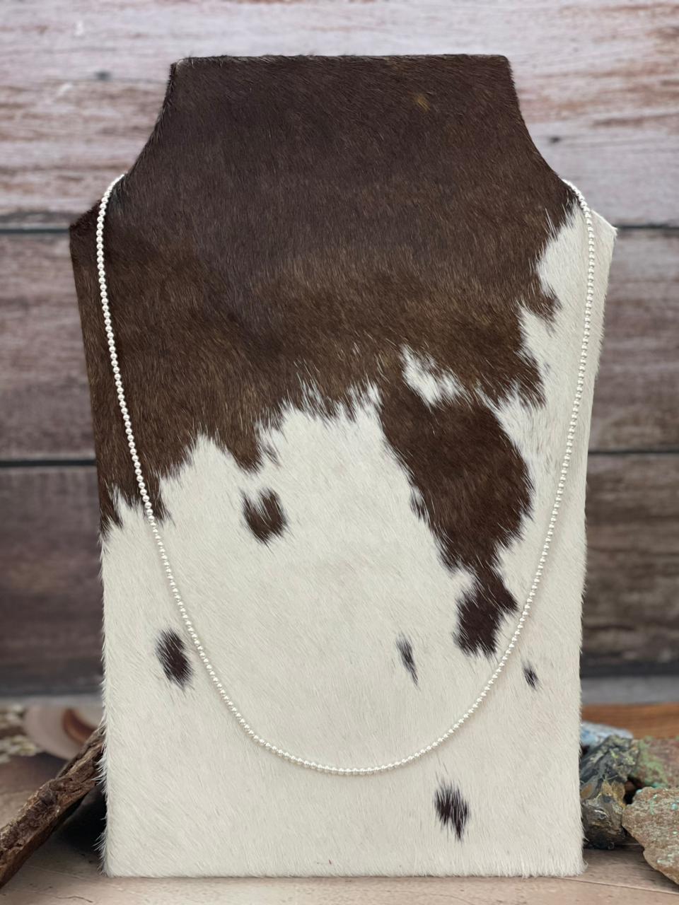 Handmade Sterling Silver Beaded Necklace "Signed Nizhoni"