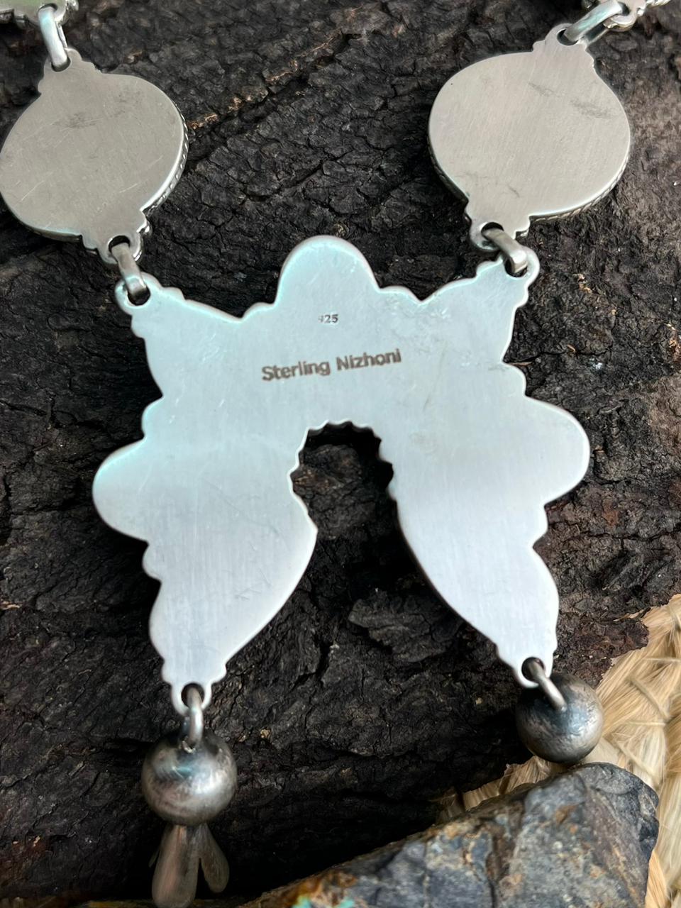 Handmade Sterling Silver Cotton Candy Necklace "Signed Nizhoni"