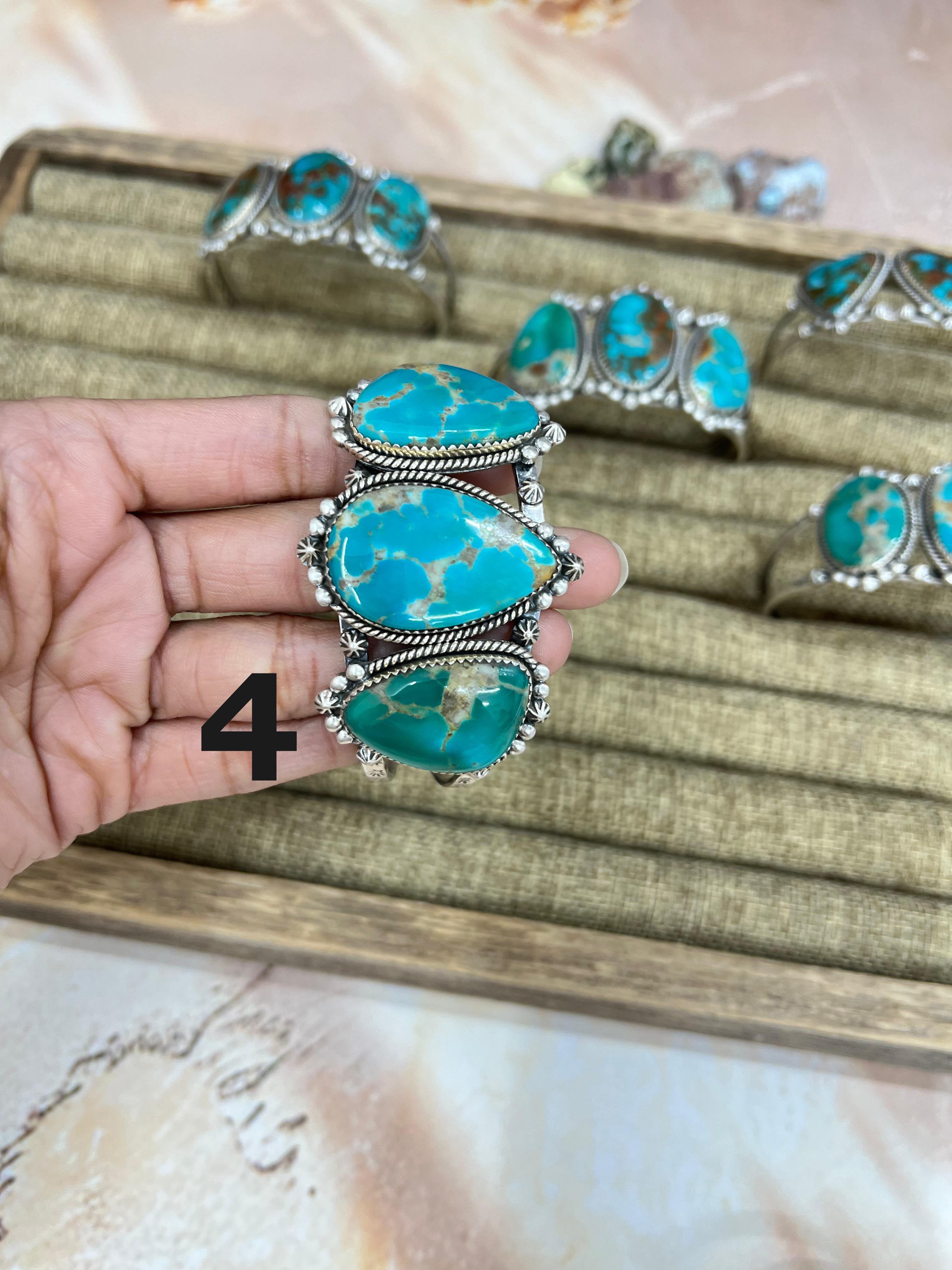 Handmade Sterling Silver Hardy Pit Cuff Bracelet with Signed Nizhoni