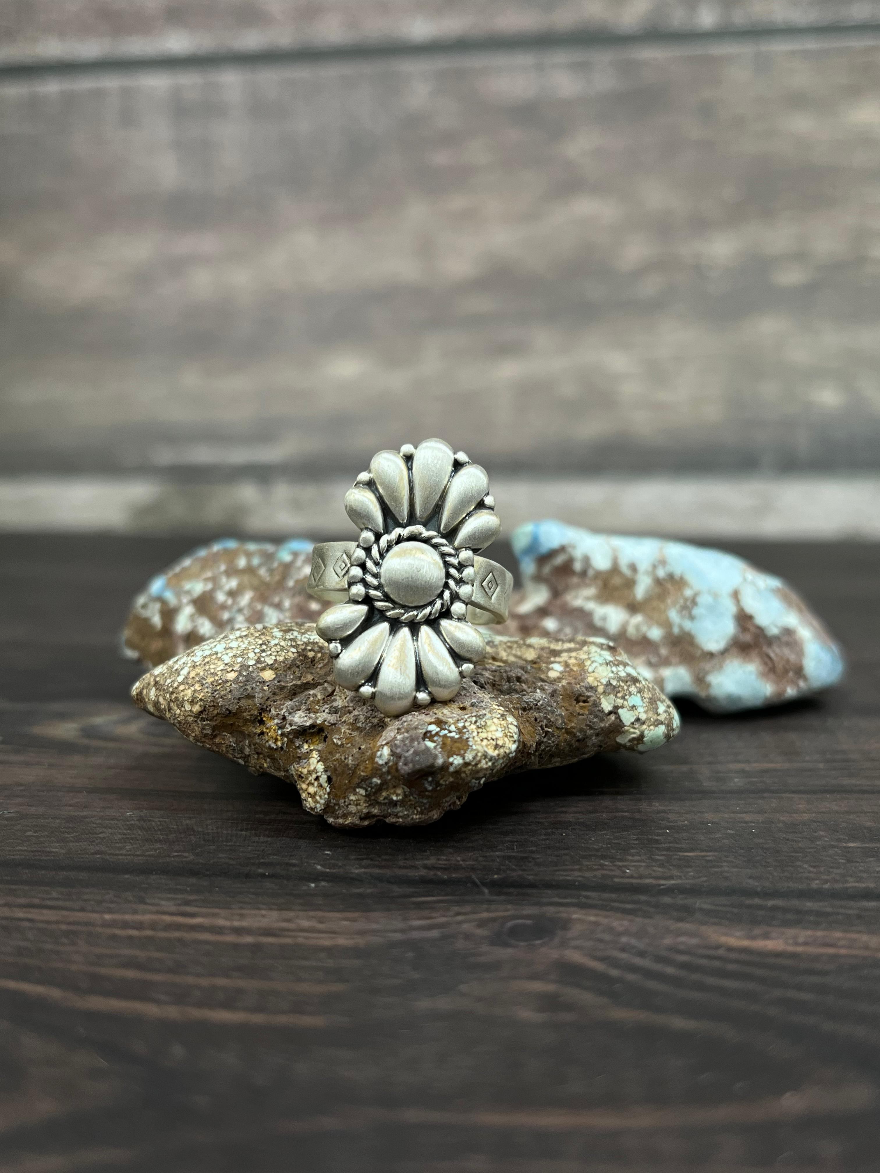 Handmade Sterling Silver Adjustable Ring With Signed Nizhoni