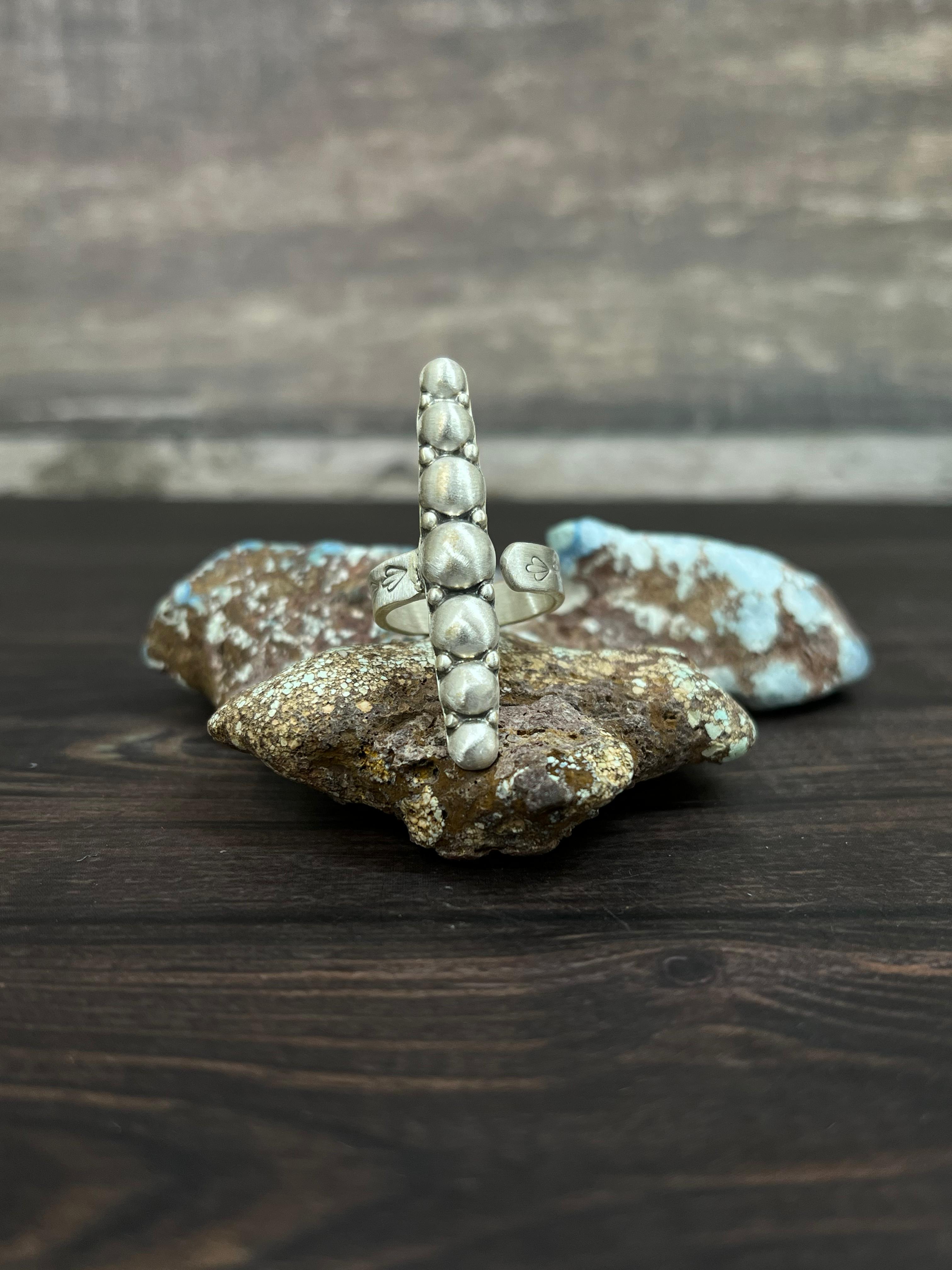 Handmade Sterling Silver Adjustable Ring With Signed Nizhoni