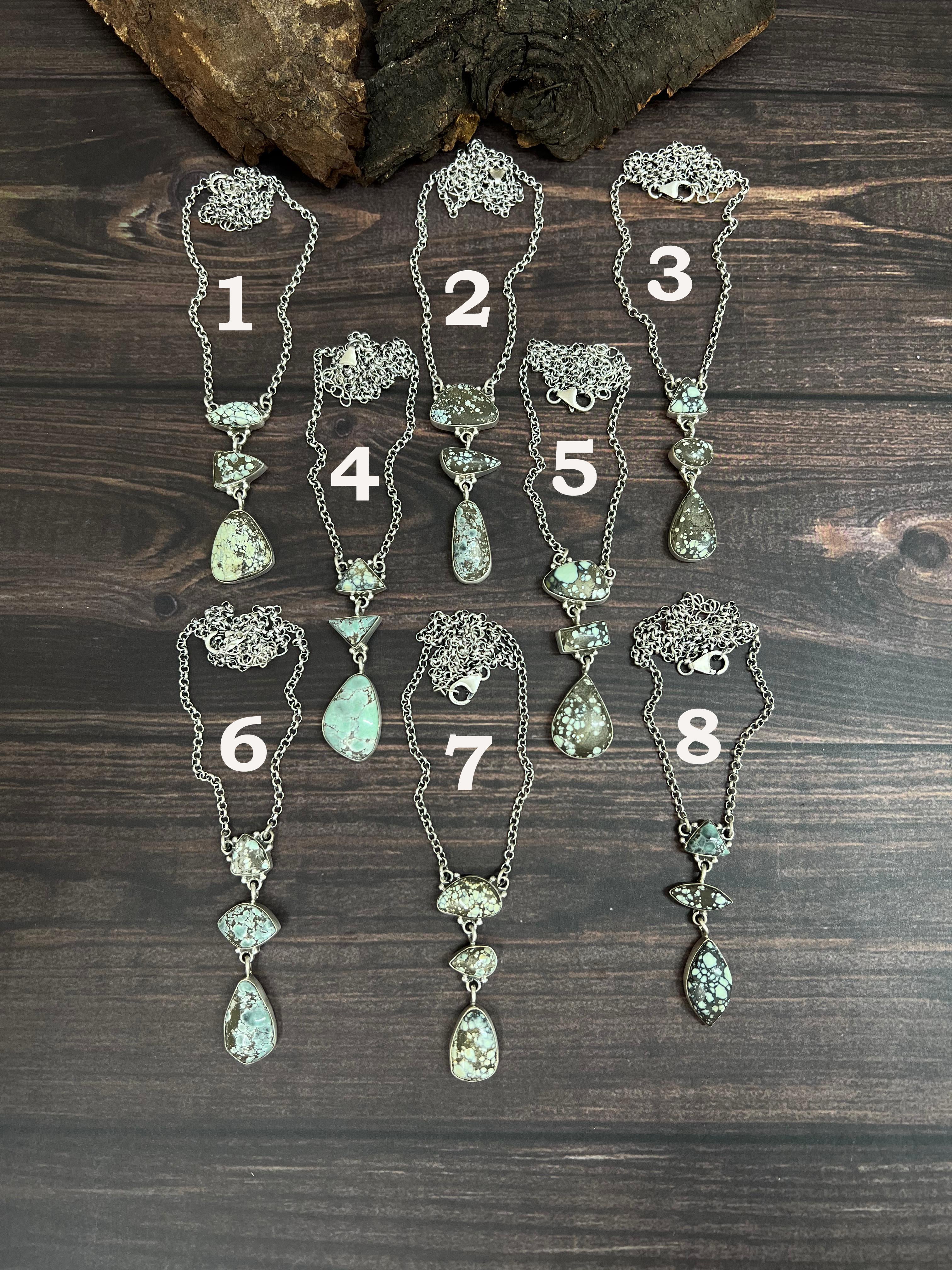 Handmade Sterling Silver Starfox Variscite Necklace Signed Nizhoni