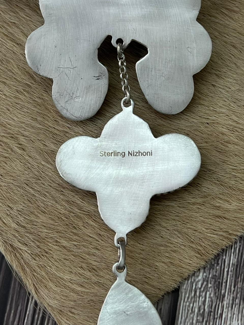 Handmade Sterling Silver Cotton Candy Necklace "Signed Nizhoni"